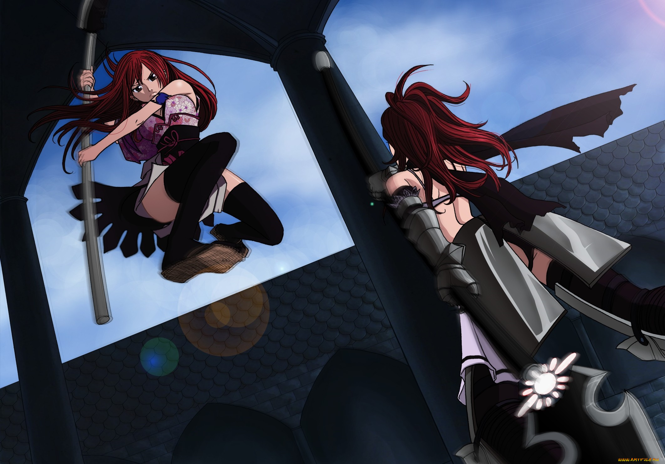 аниме, fairy, tail, хвост, феи