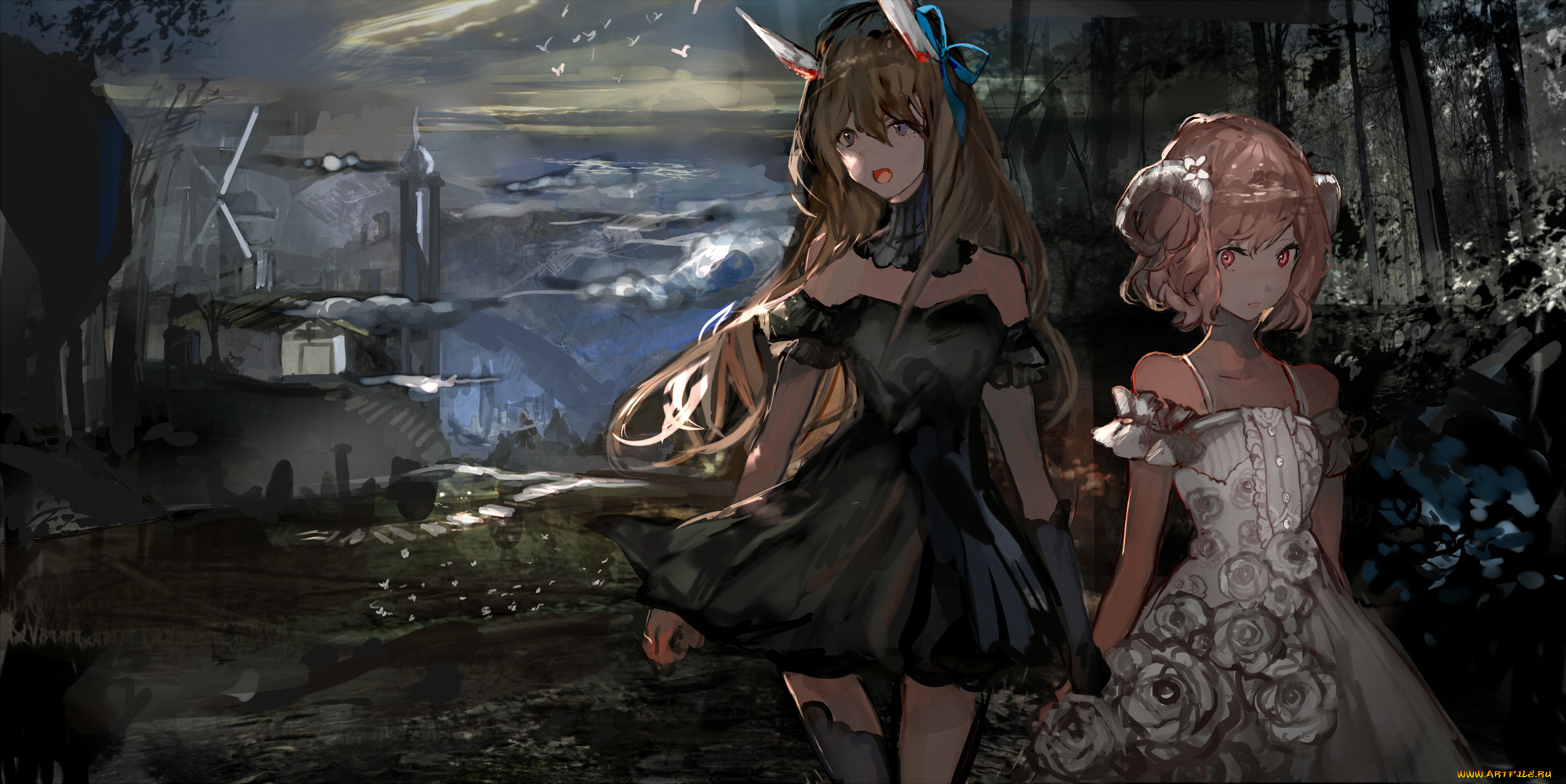 аниме, животные, , существа, девушки