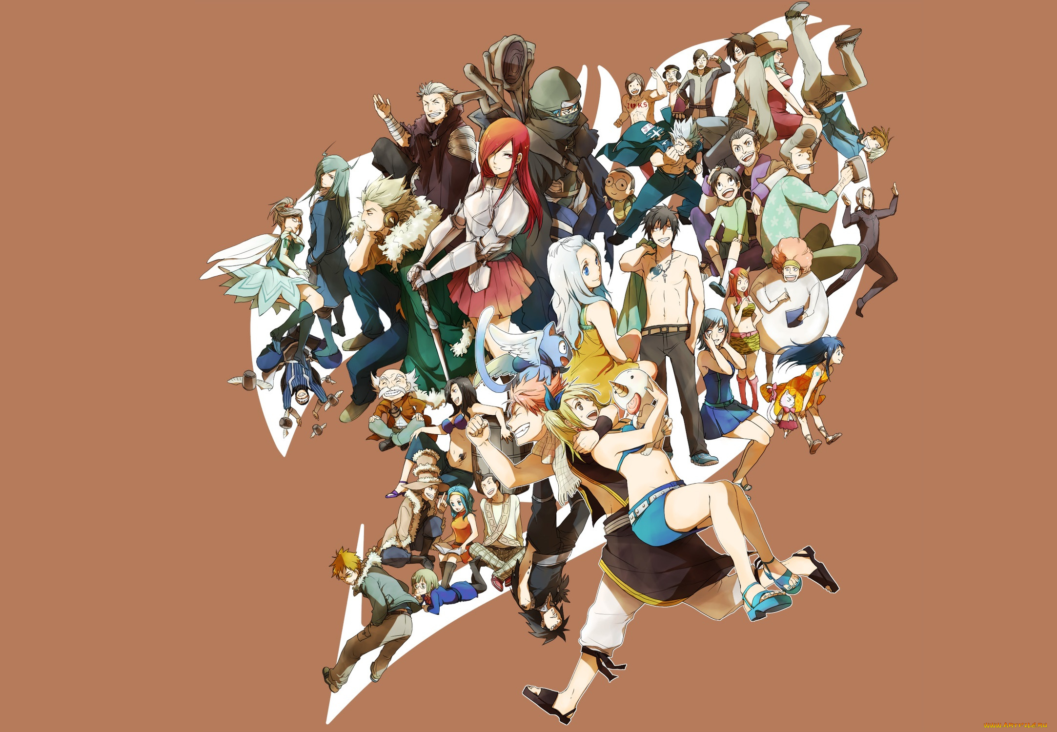 аниме, fairy, tail, хвост, феи