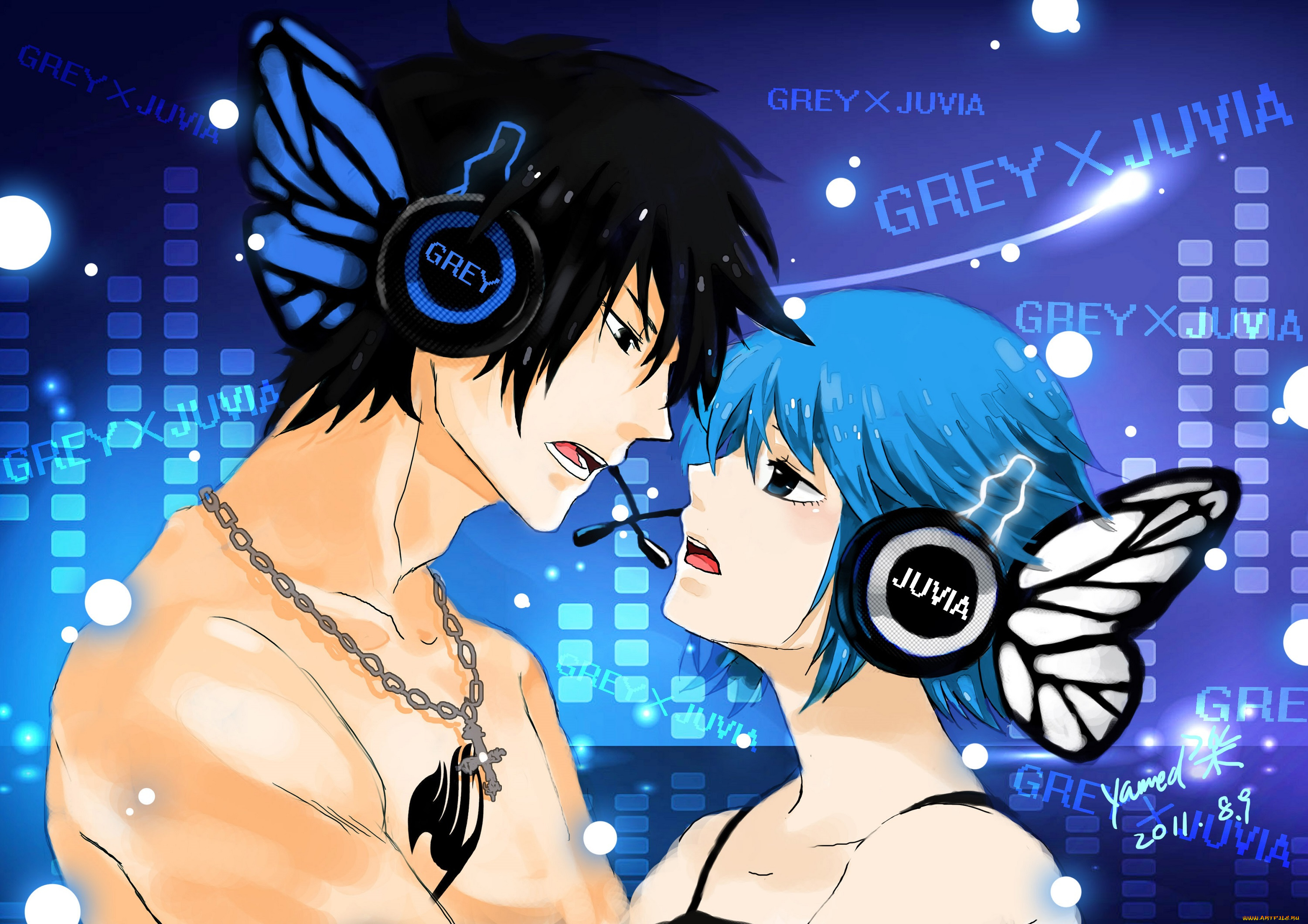 аниме, fairy, tail, пара