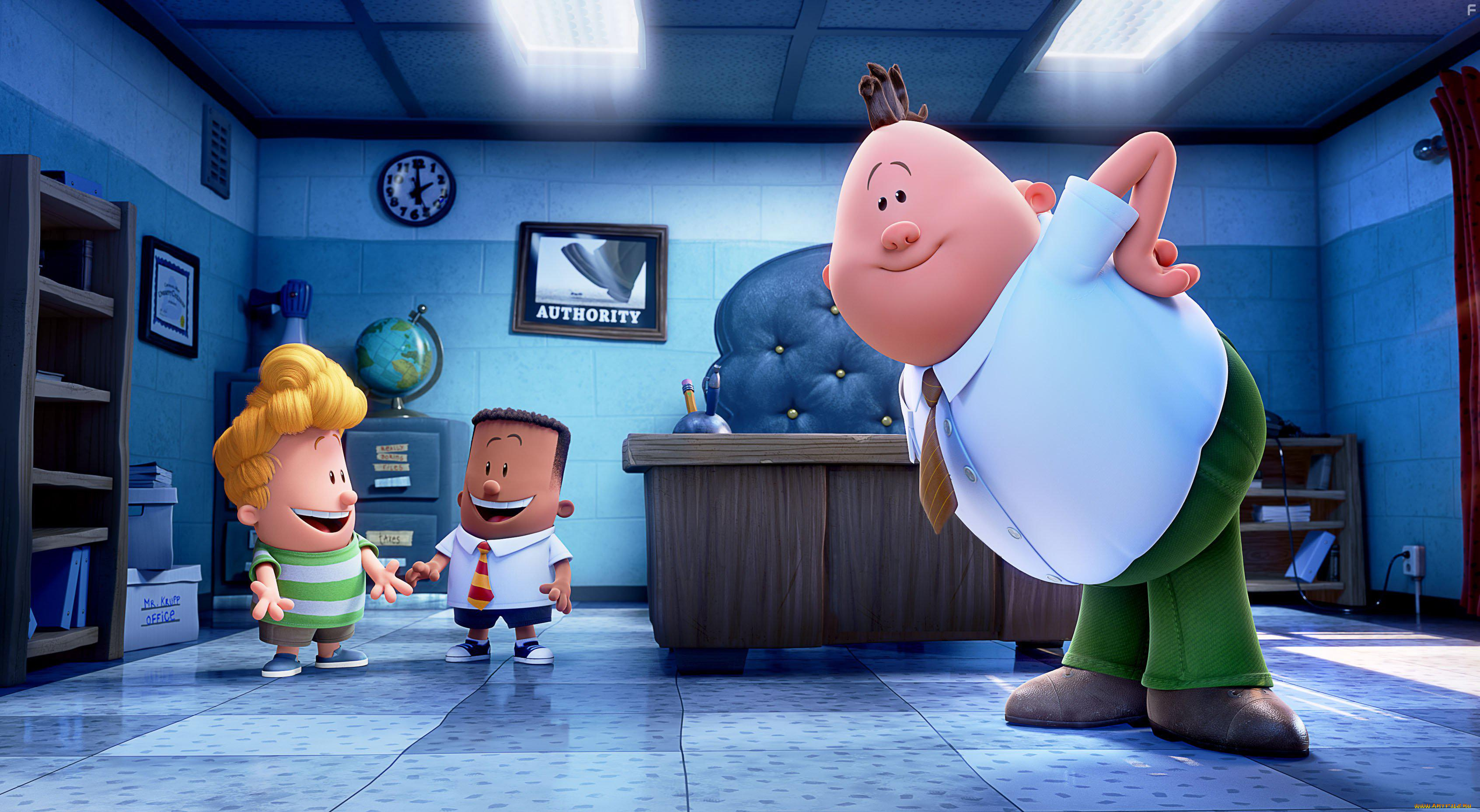 мультфильмы, captain, underpants, captain, underpants