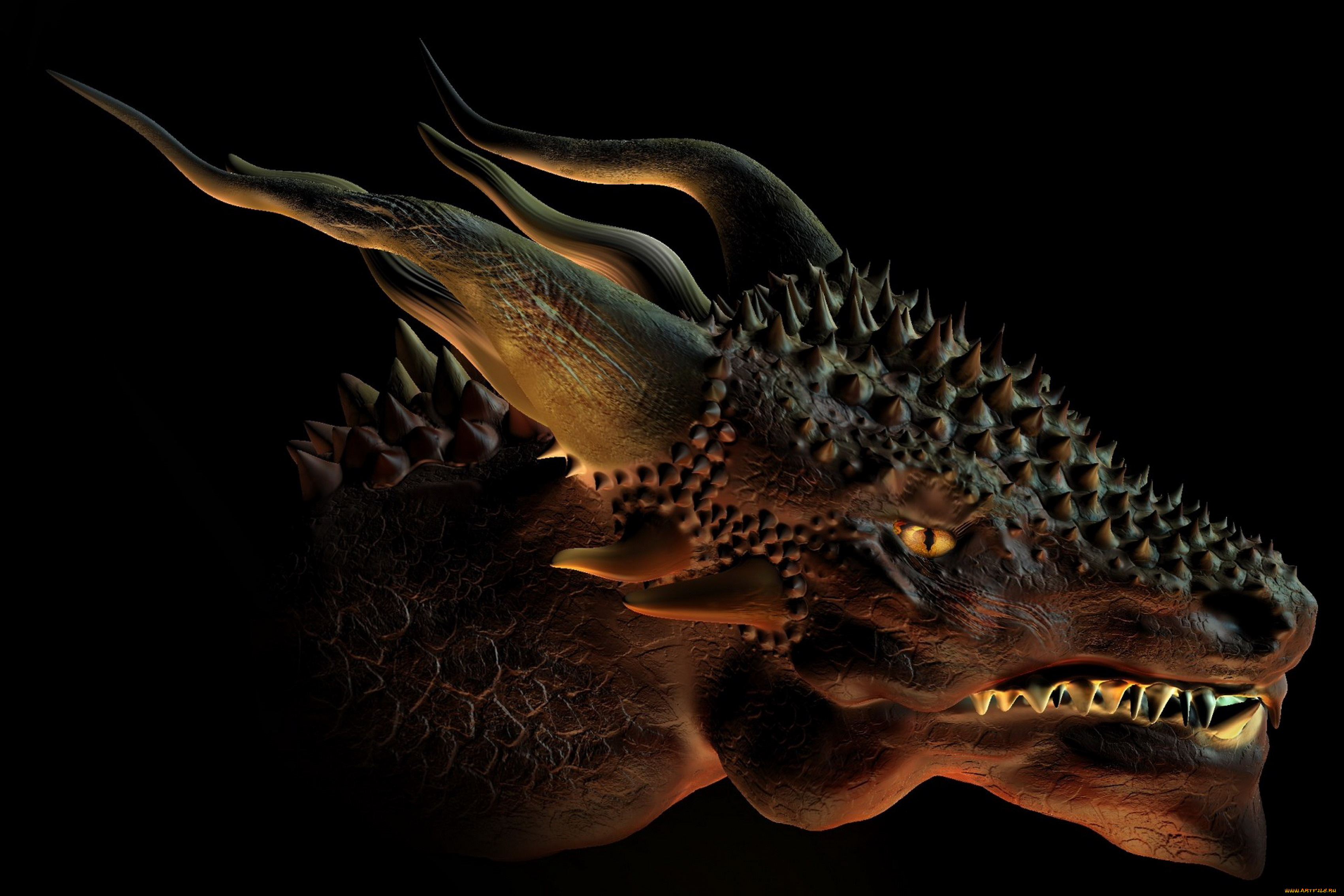 фэнтези, драконы, черный, фон