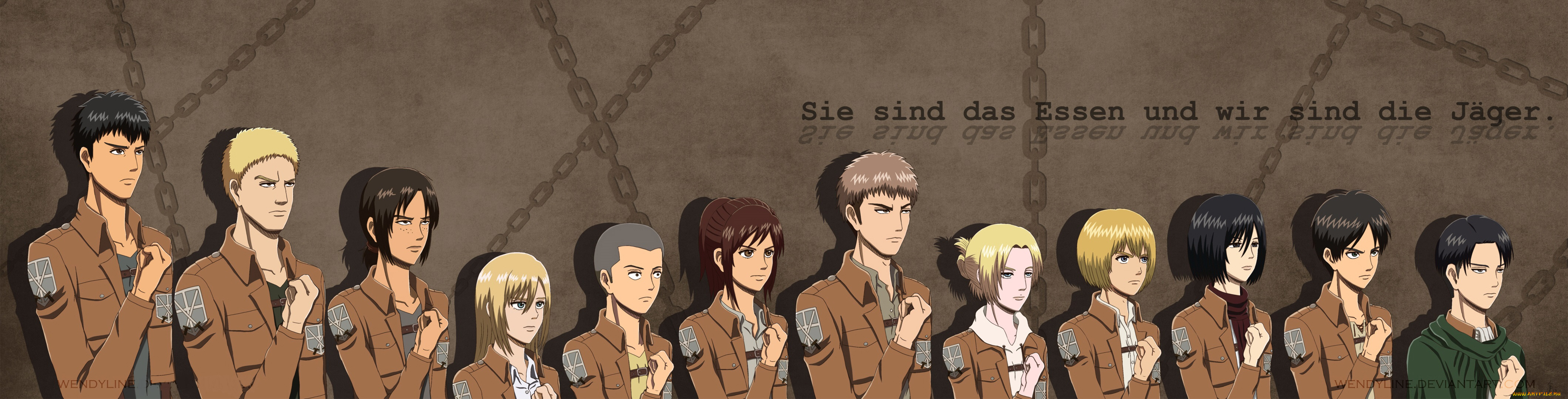 аниме, shingeki, no, kyojin, атака, титанов