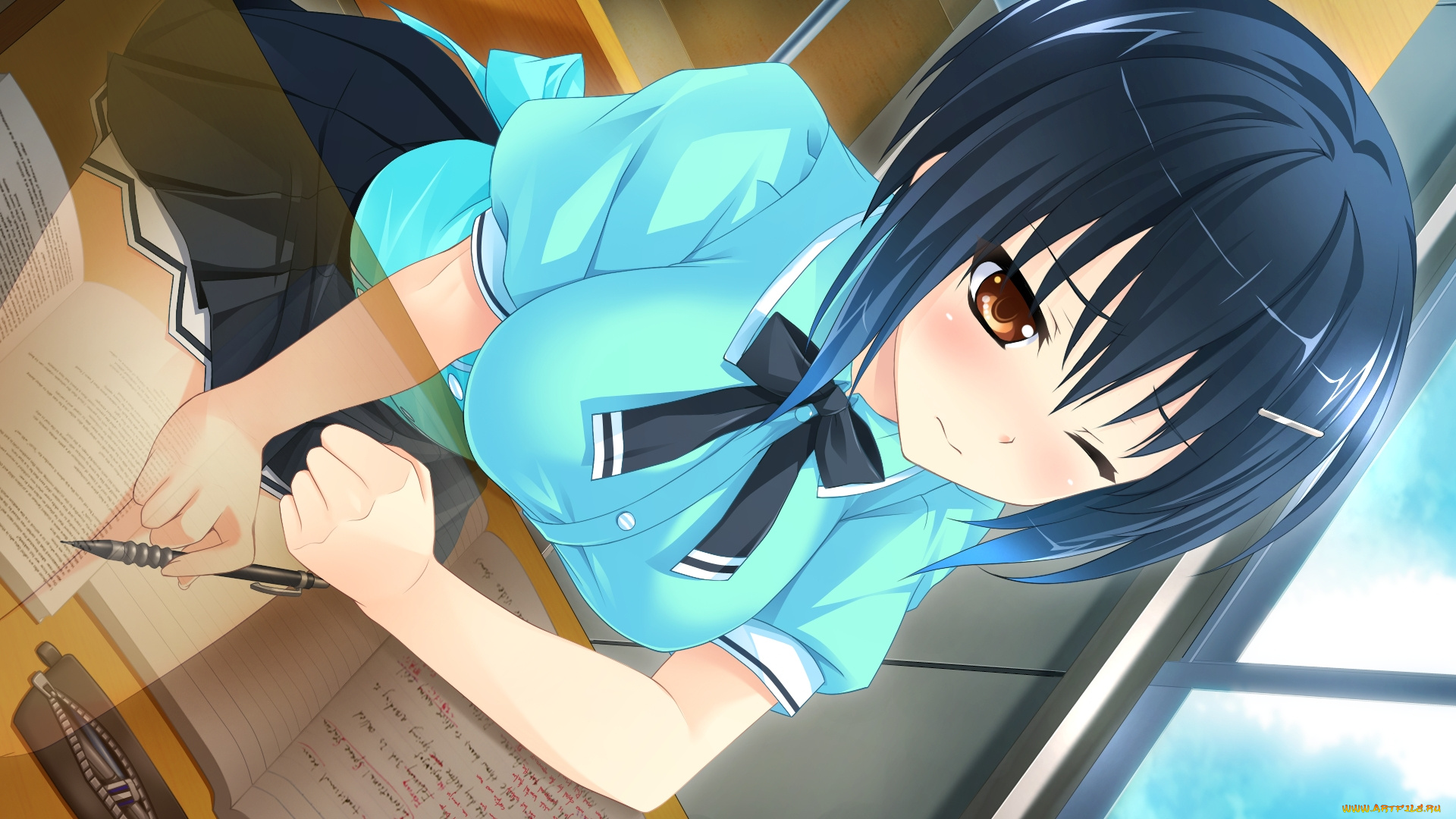 аниме, baka, to, test, to, shoukanjuu, девушка, фон, взгляд