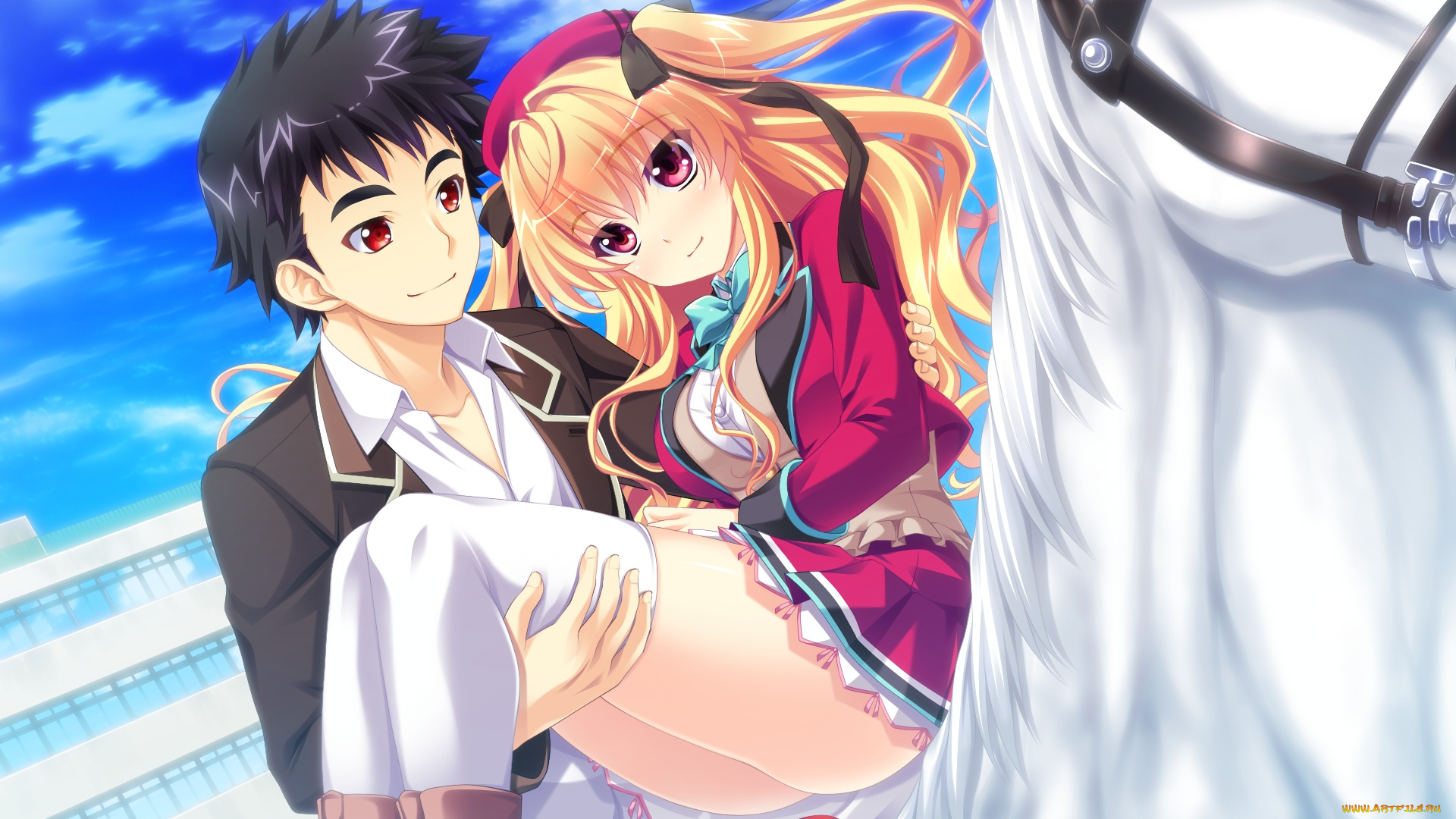 аниме, baka, to, test, to, shoukanjuu, фон, девушка, взгляд