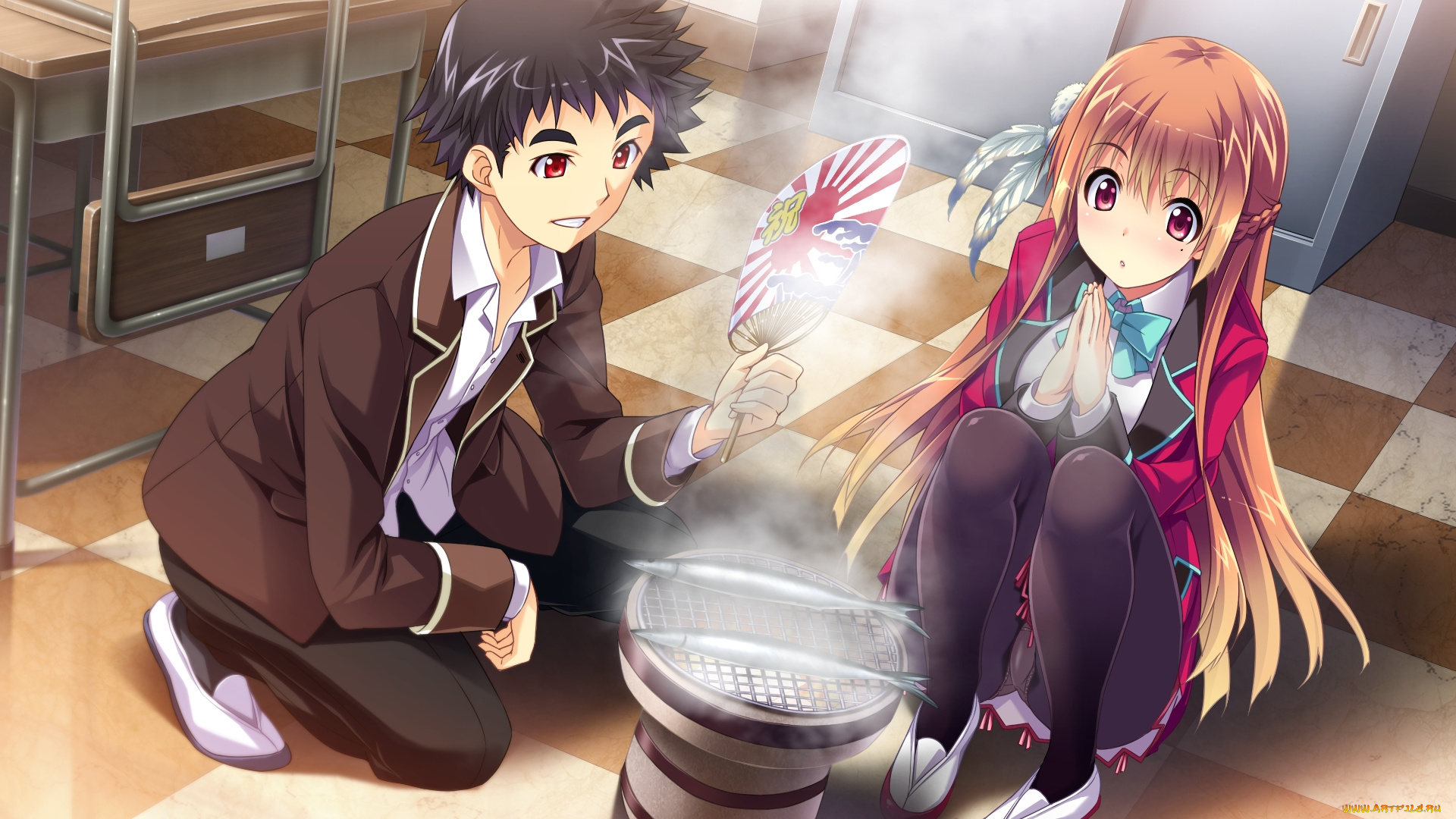 аниме, baka, to, test, to, shoukanjuu, фон, взгляд, девушка