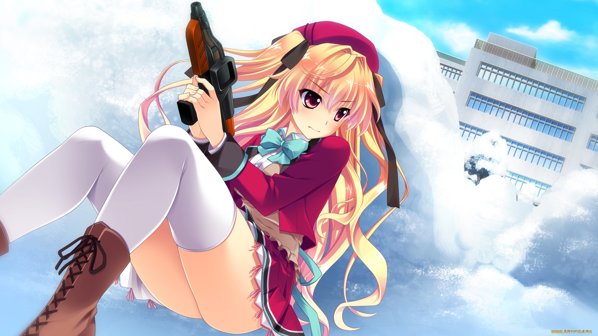 аниме, baka, to, test, to, shoukanjuu, взгляд, фон, девушка