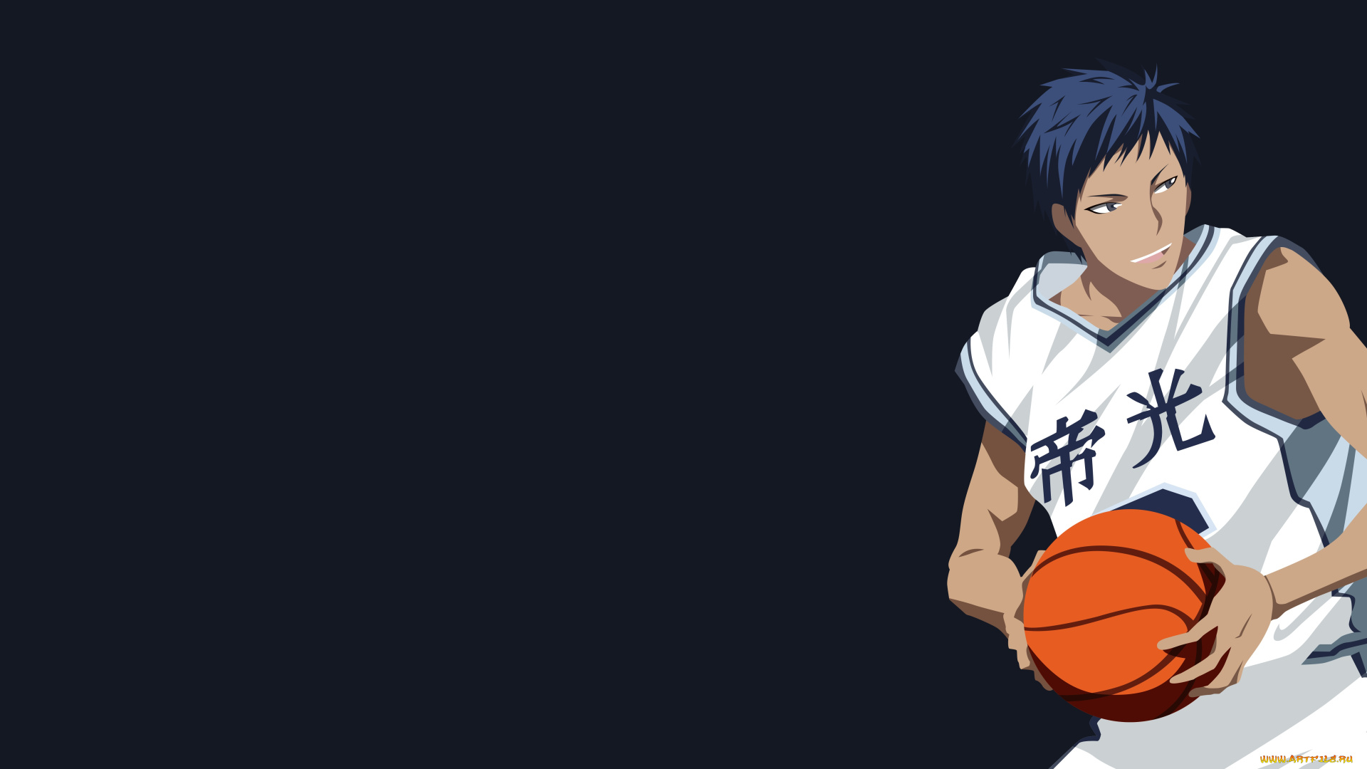 аниме, kuroko, no, baske, мяч, фон, взгляд, парень