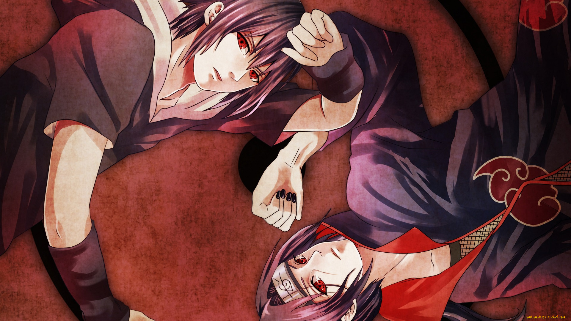 аниме, naruto, братья, учиха, итачи, саске