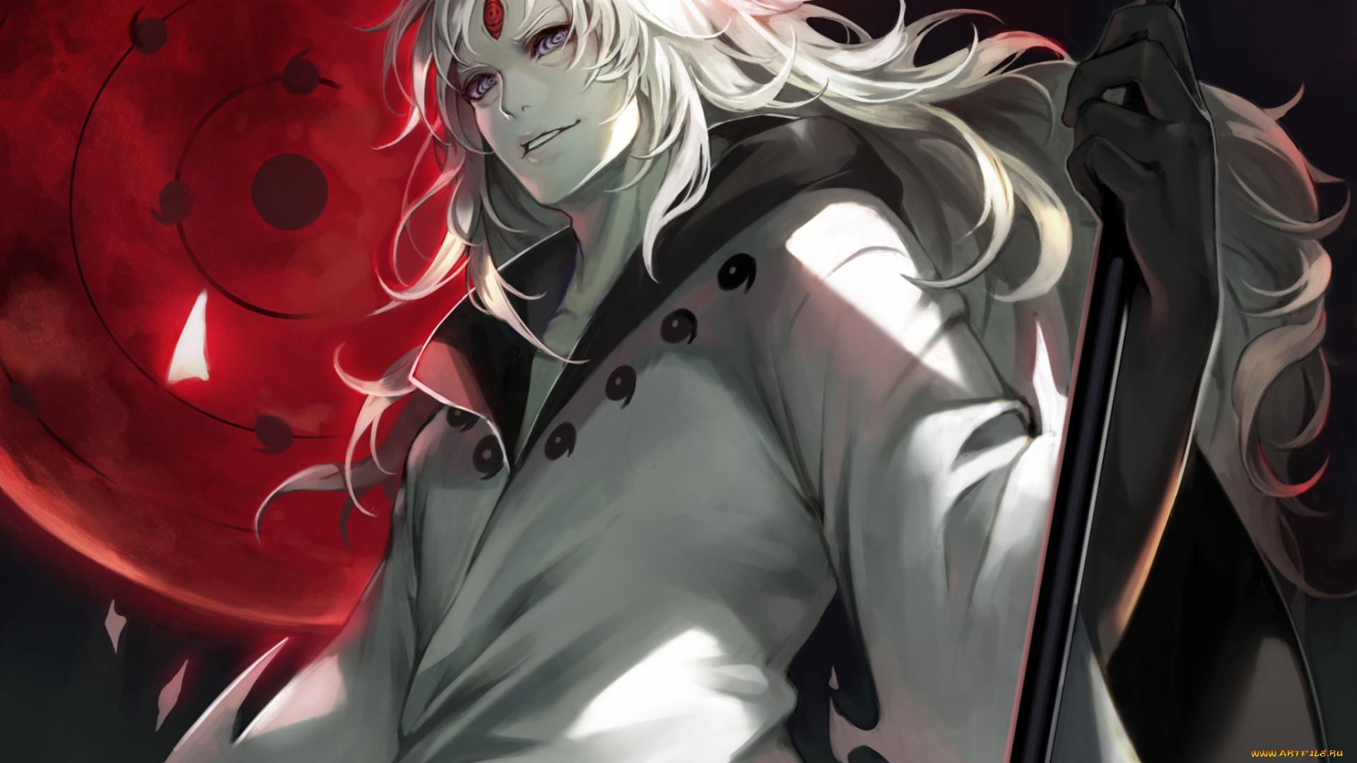 аниме, naruto, посох, мудрец, шаринган, мадара