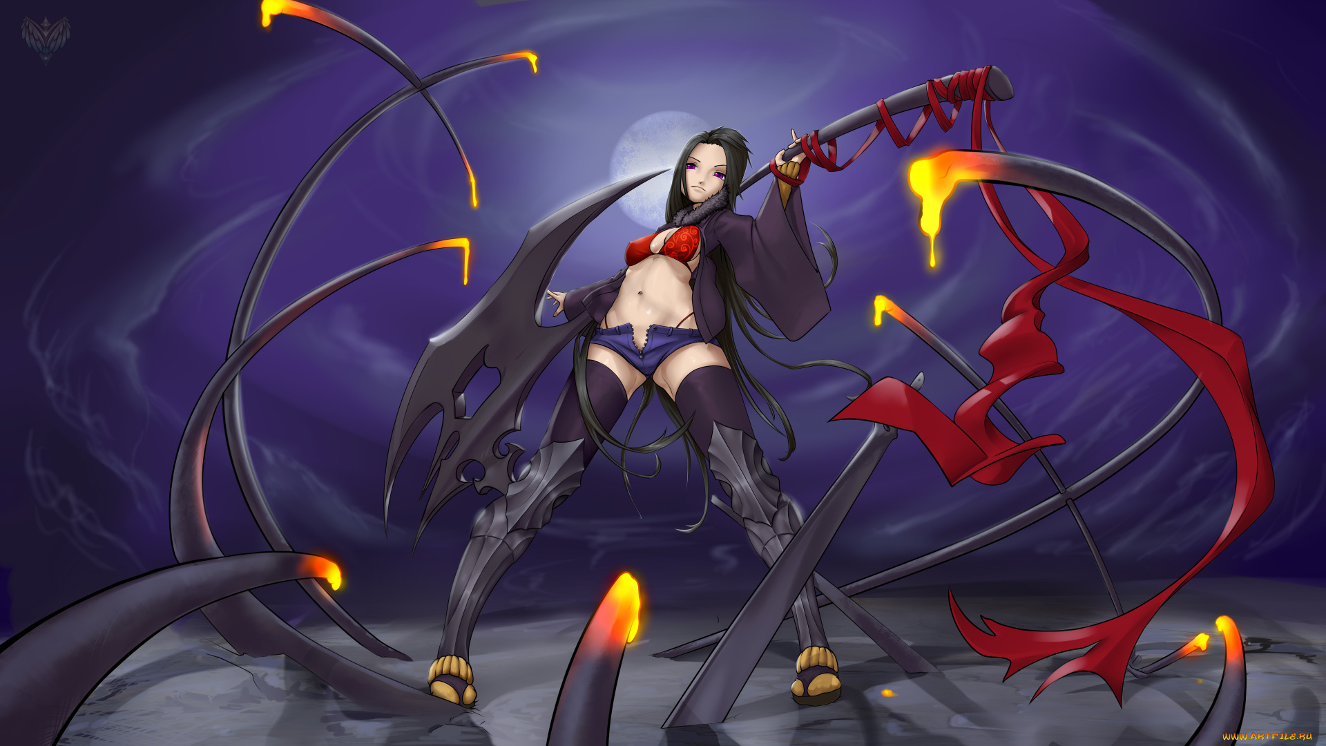 аниме, оружие, , техника, , технологии, фон, девушка