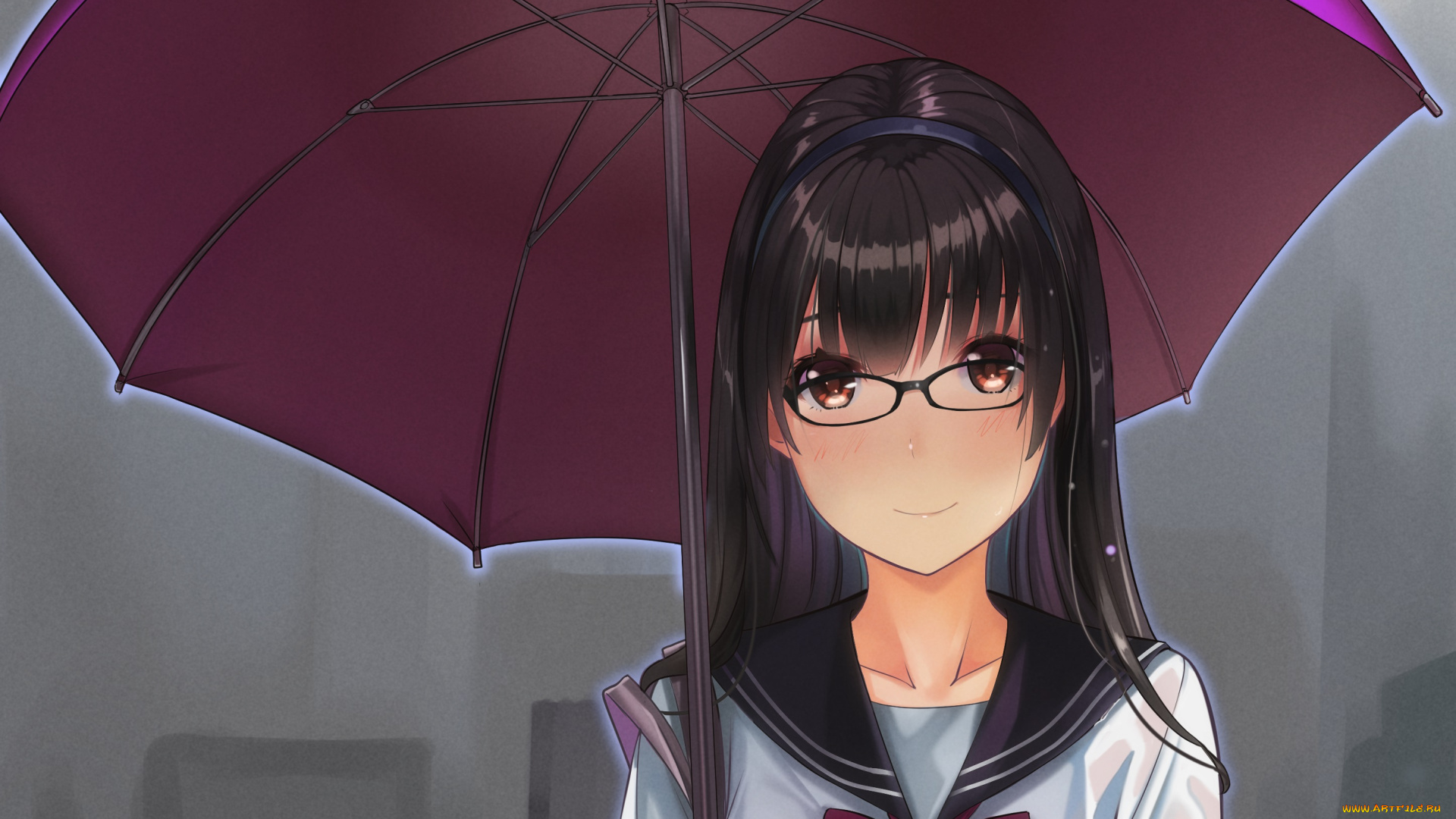 аниме, unknown, , другое, , фон, девушка, взгляд