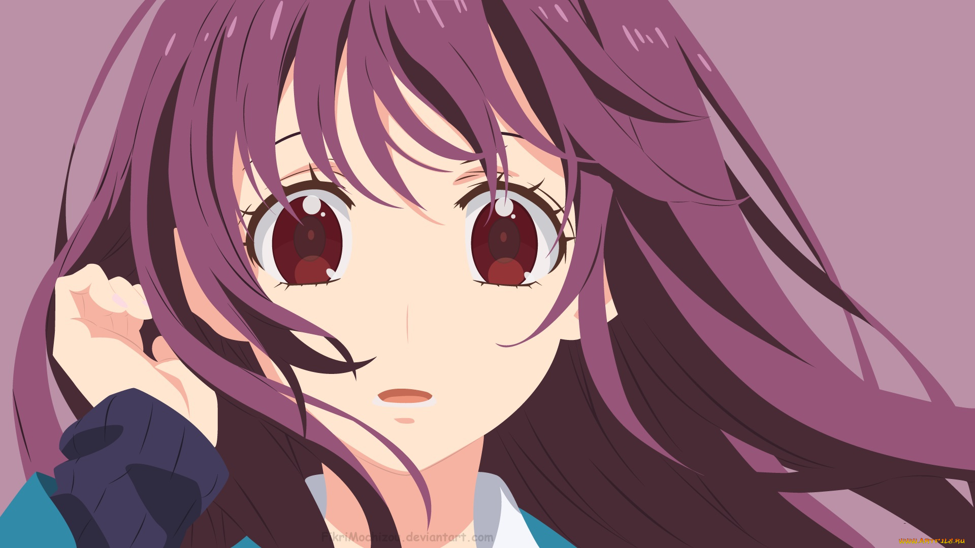 аниме, unknown, , другое, , фон, взгляд, девушка