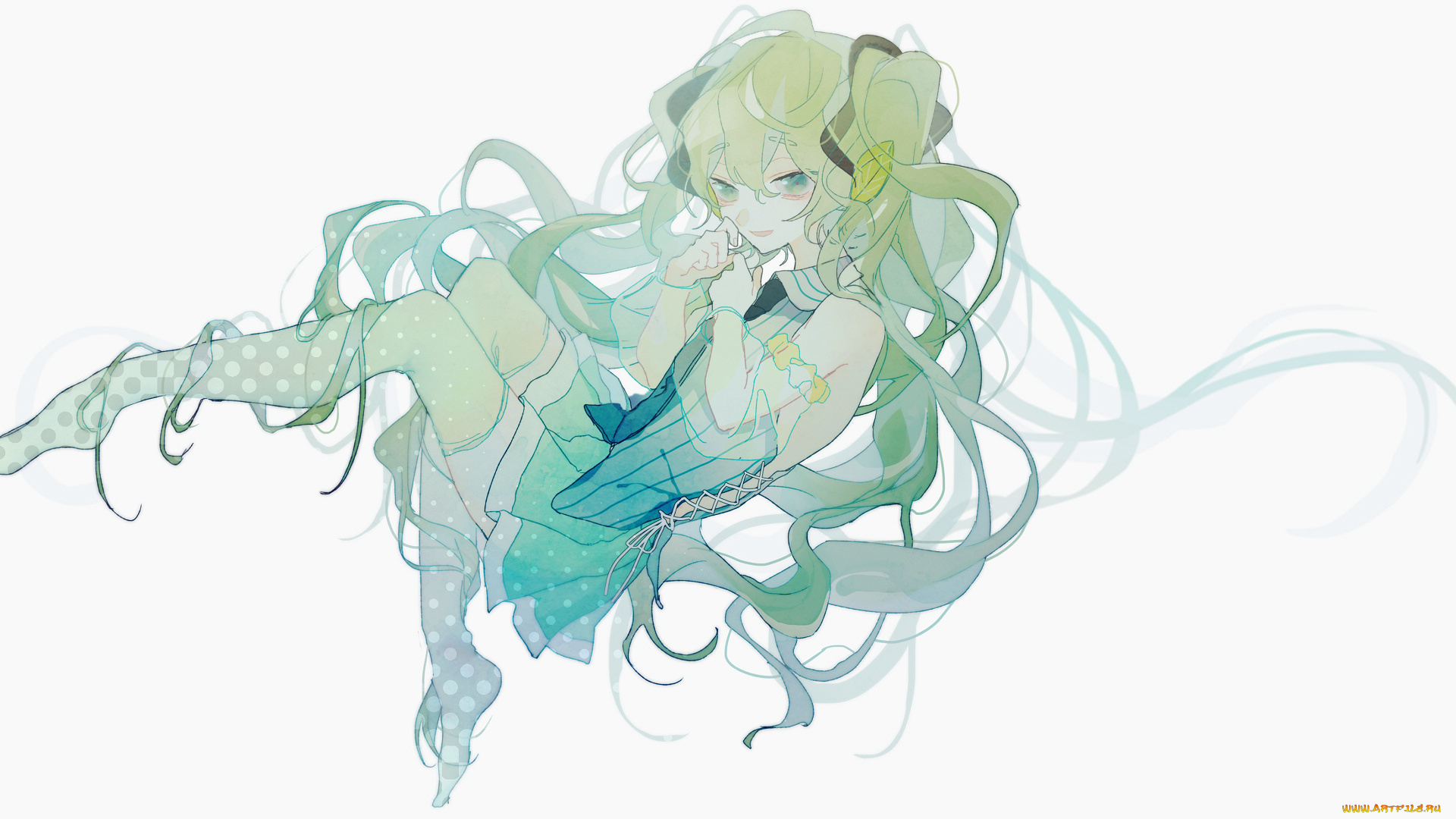 аниме, vocaloid, девушка