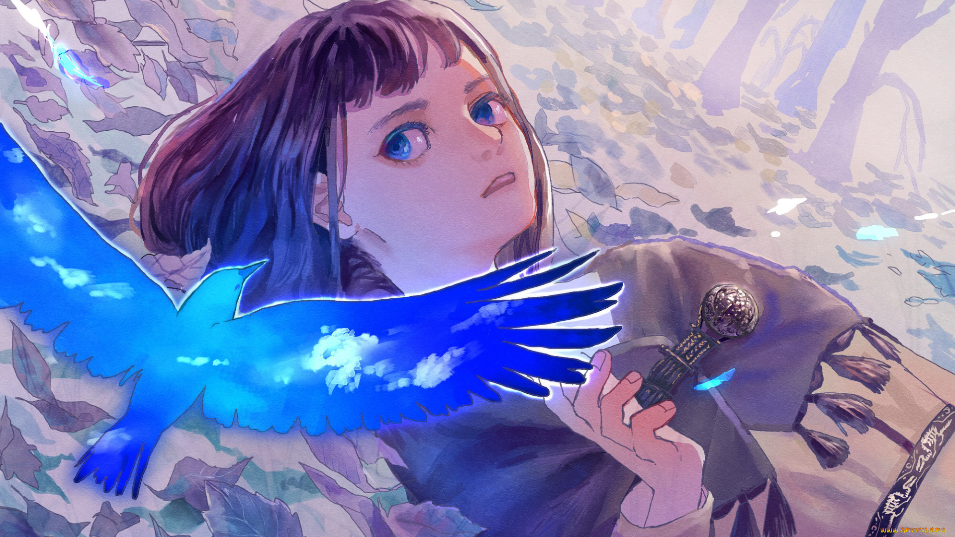 аниме, животные, , существа, девушка