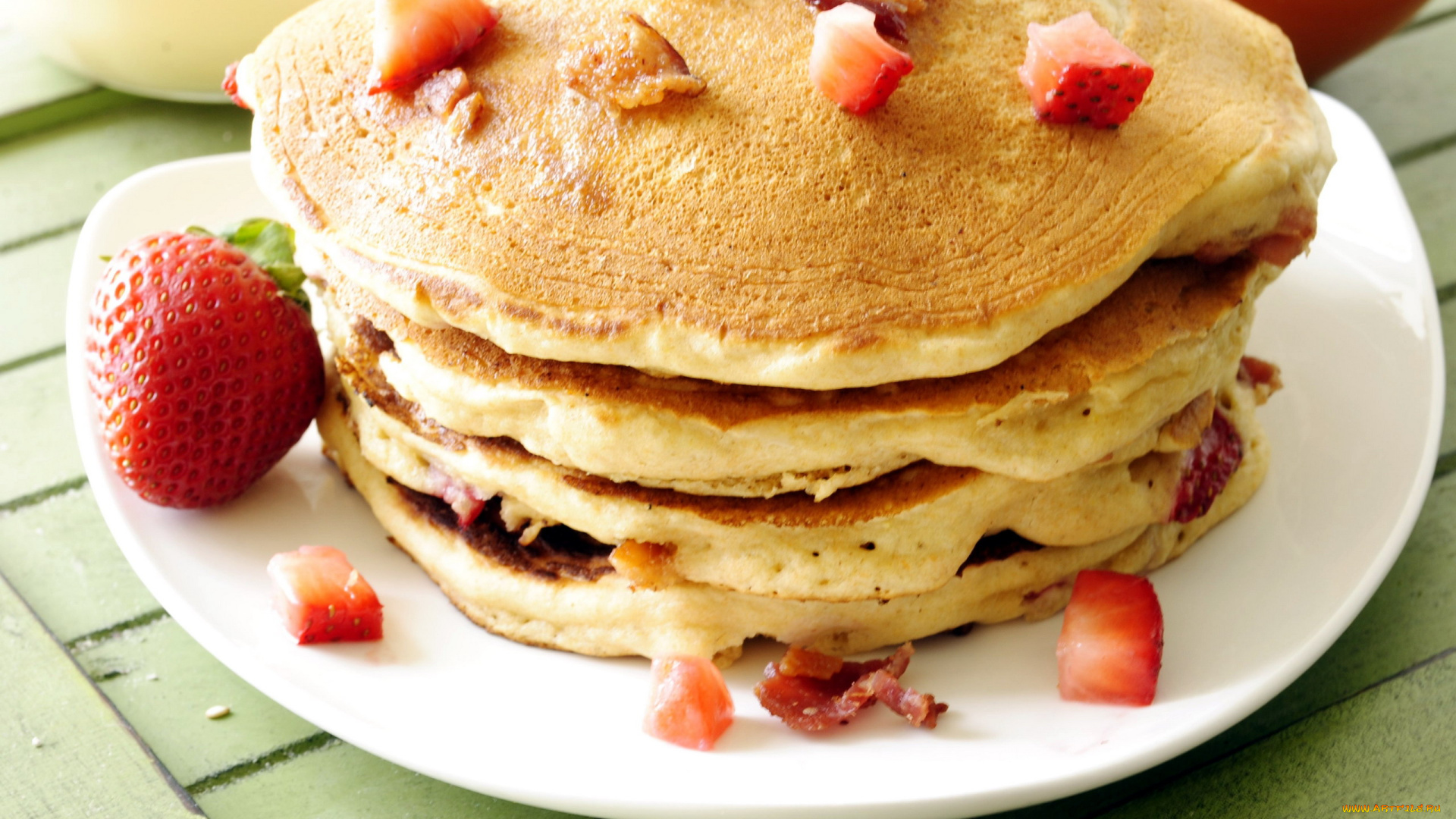 еда, блины, , оладьи, оладьи, ягоды