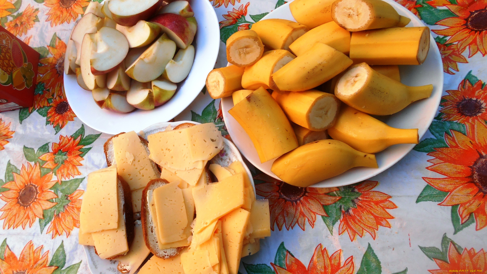 еда, бутерброды, , гамбургеры, , канапе, яблоки, бананы, сыр, хлеб, колбаса