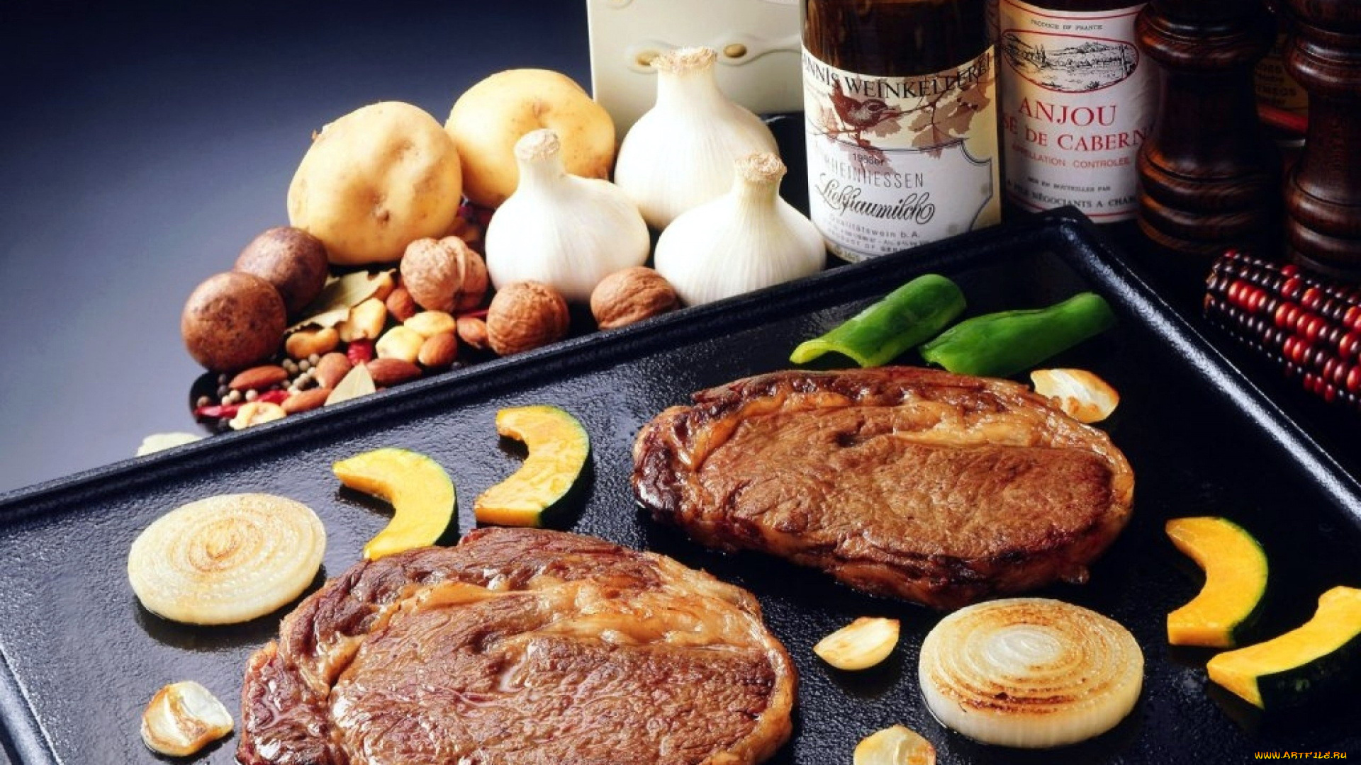 еда, мясные, блюда, мясо, стейк