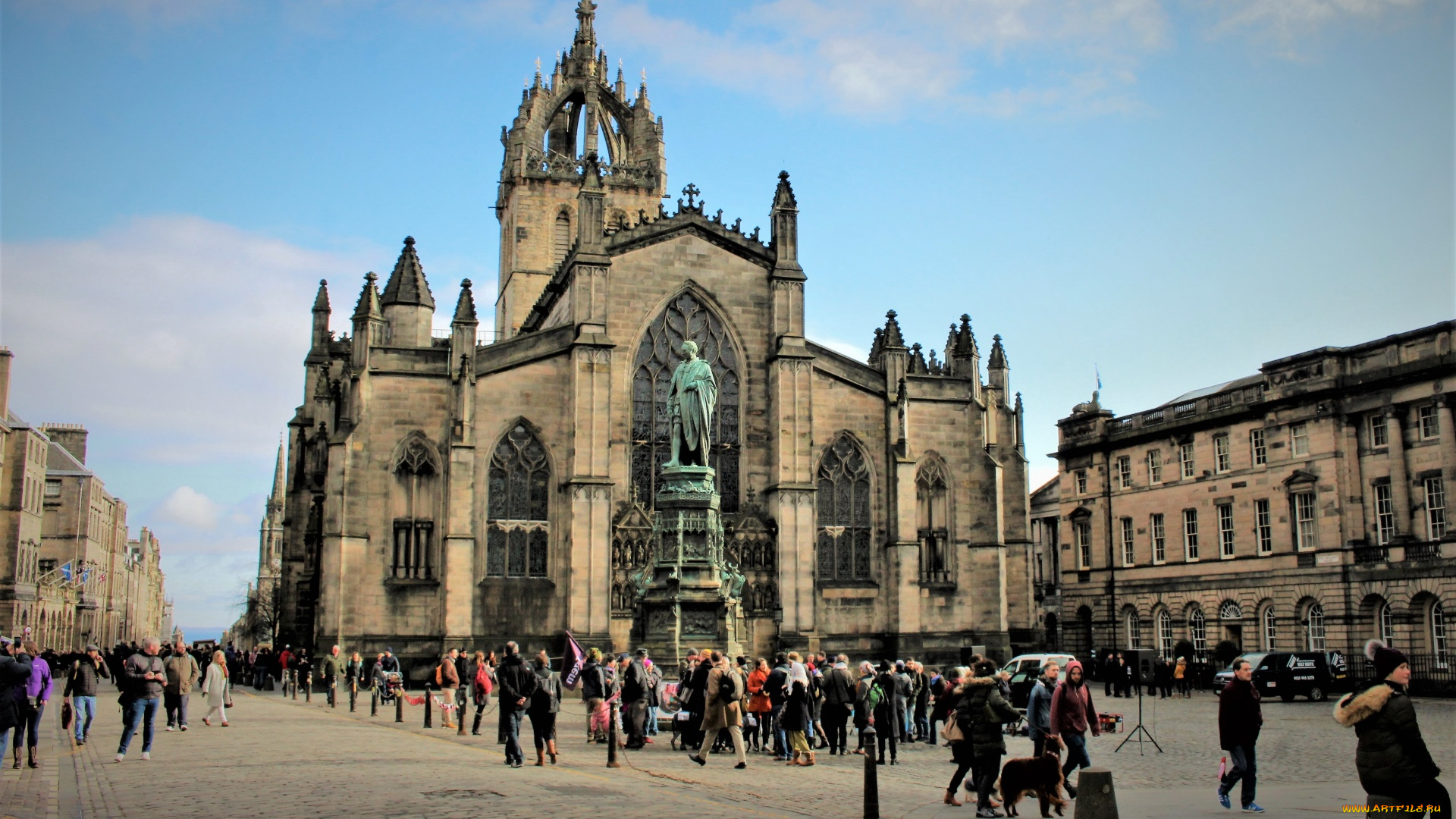 города, эдинбург, , шотландия, собор