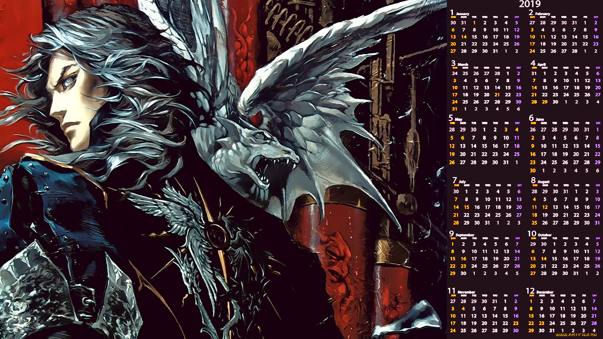 календари, фэнтези, профиль, взгляд, мужчина