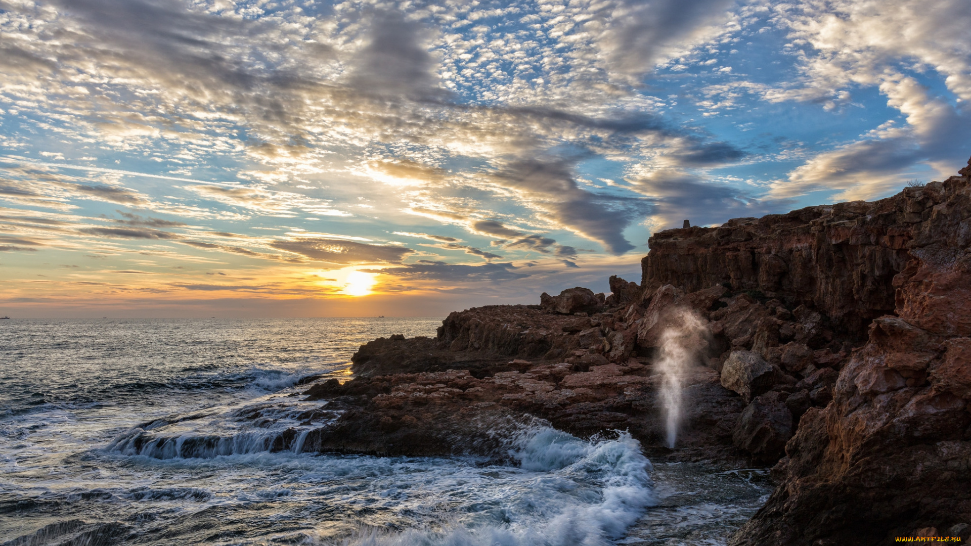 природа, побережье, простор