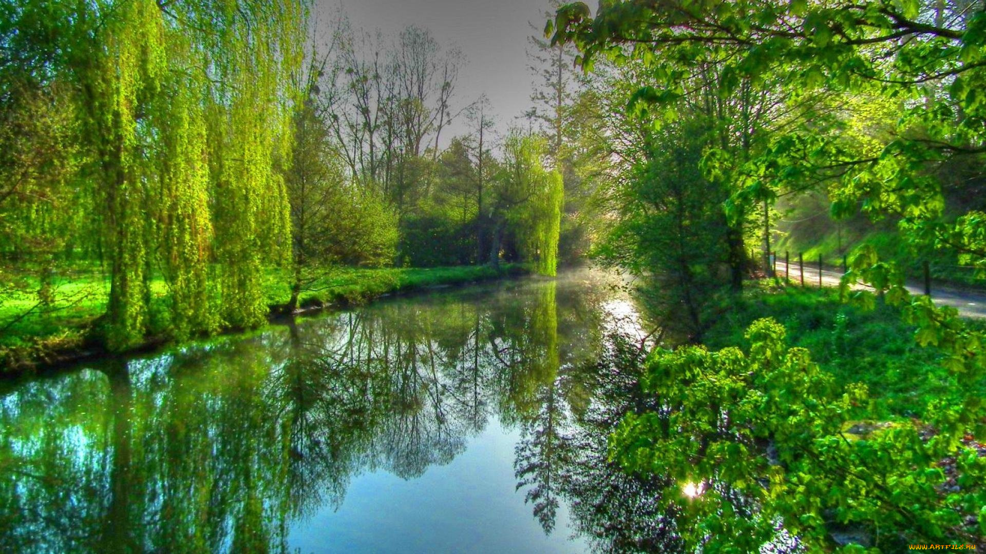 природа, реки, озера, отражение, река