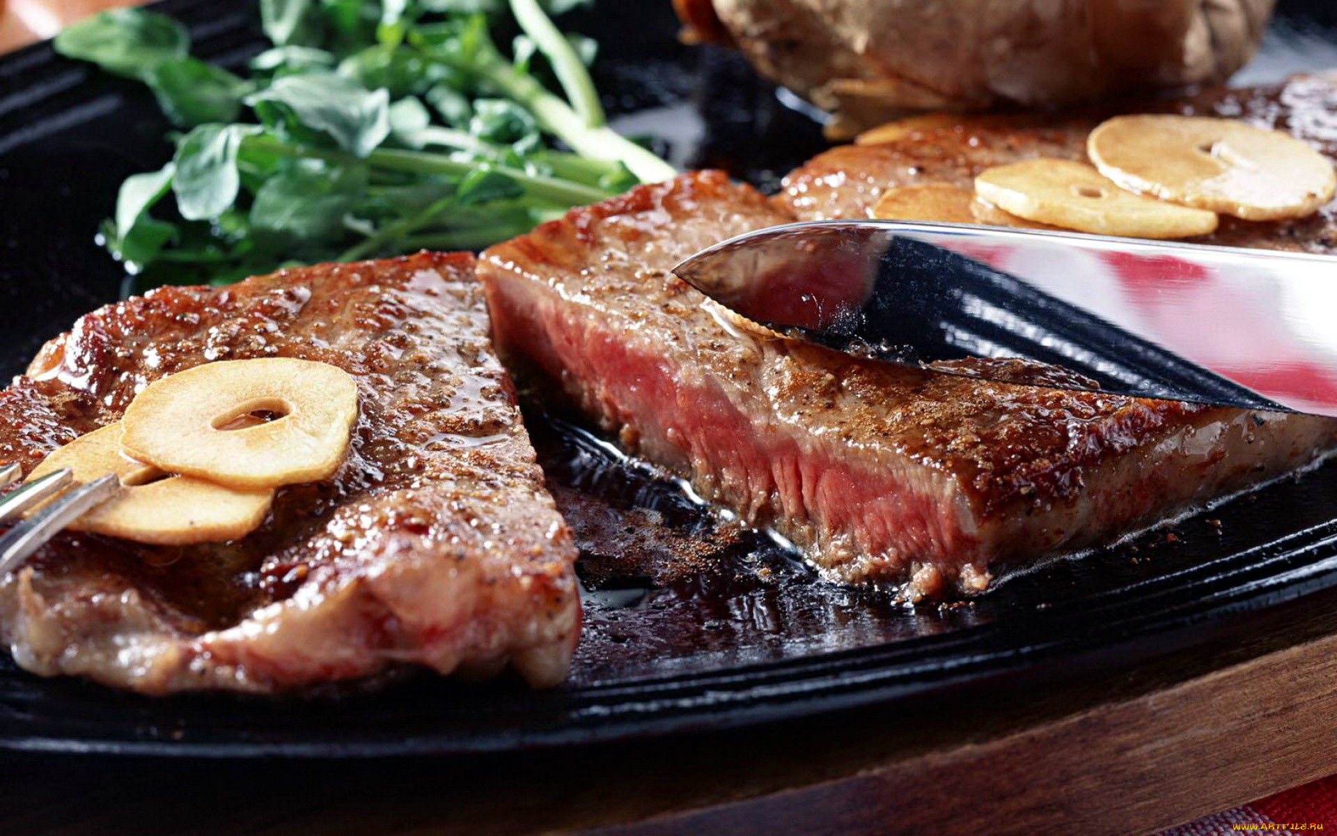 еда, мясные, блюда, мясо, стейк