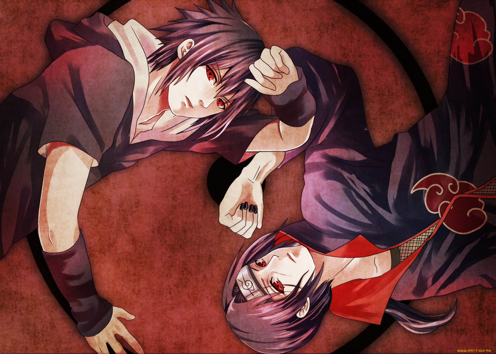 аниме, naruto, братья, учиха, итачи, саске