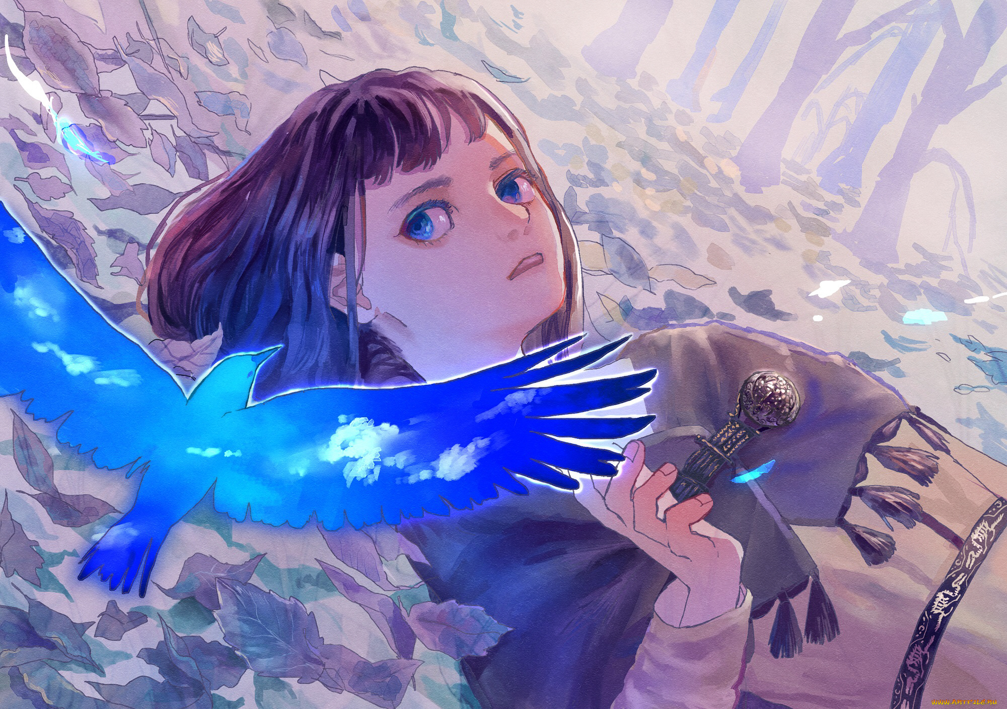 аниме, животные, , существа, девушка