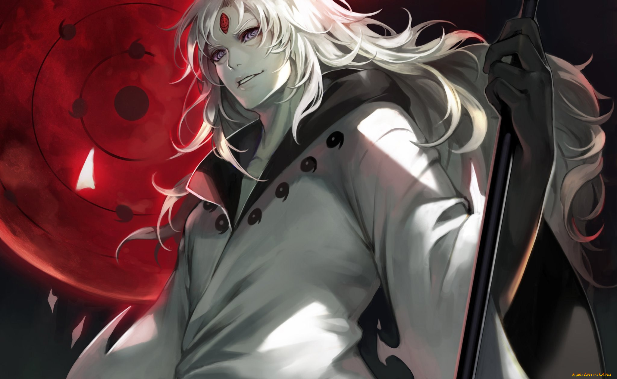 аниме, naruto, посох, мудрец, шаринган, мадара