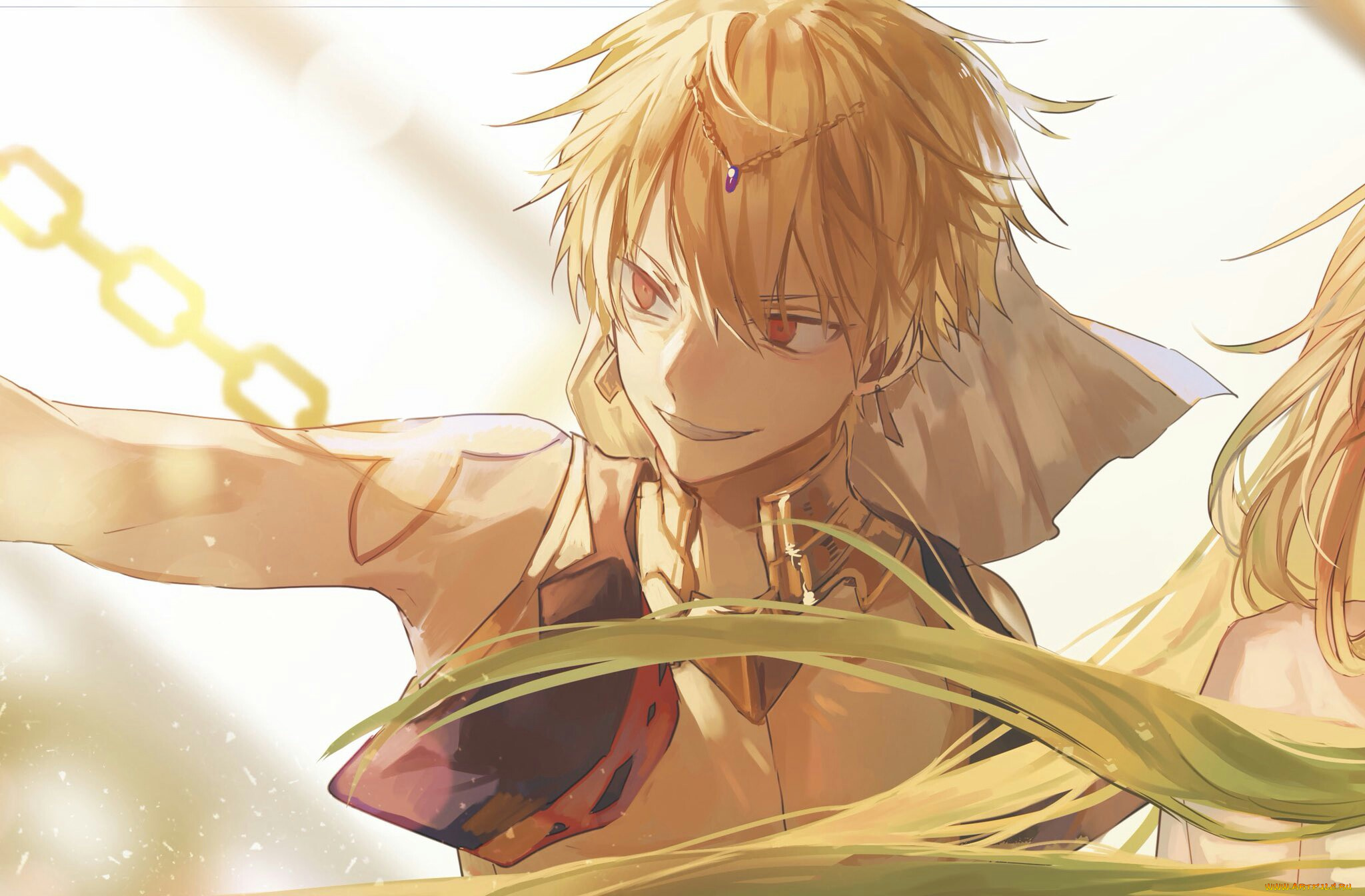 аниме, fate, stay, night, , grand, order, , apocrypha, grand, order, улыбка, цепь, парень