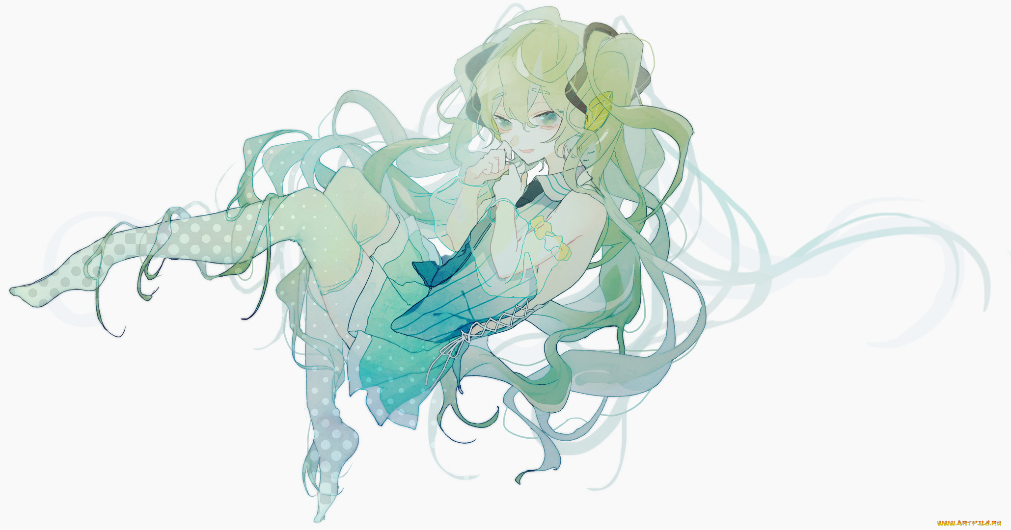 аниме, vocaloid, девушка