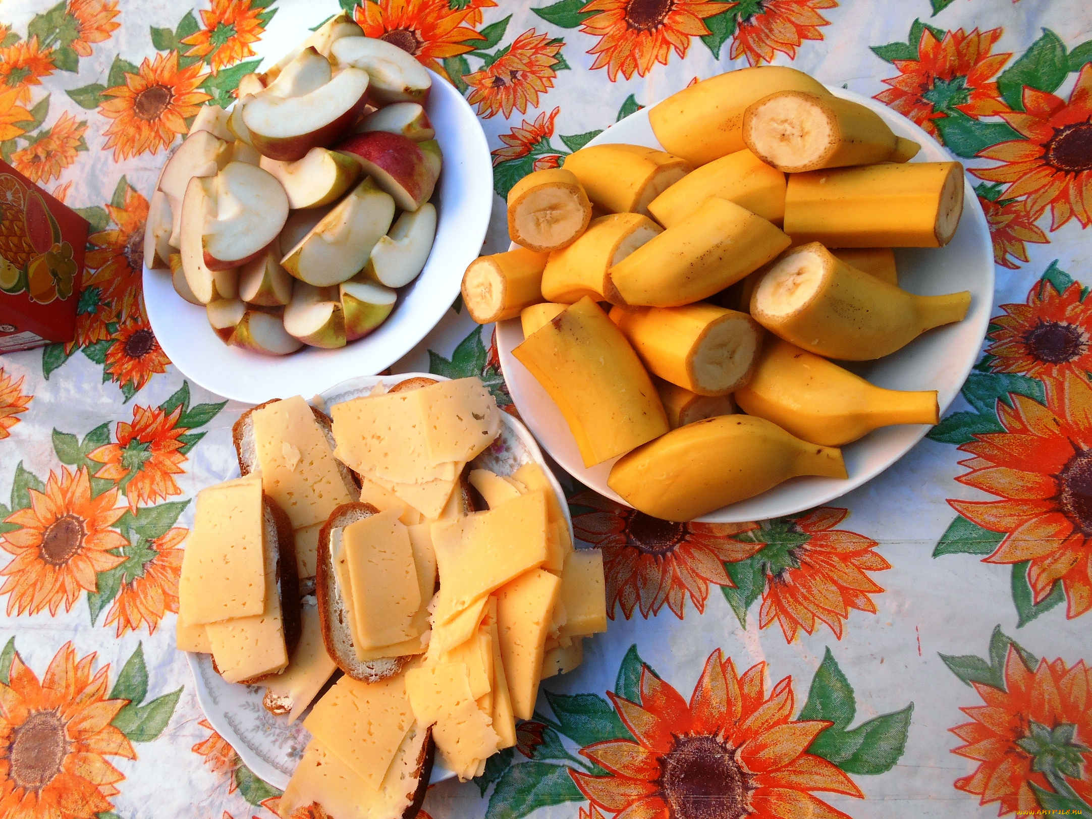 еда, бутерброды, , гамбургеры, , канапе, яблоки, бананы, сыр, хлеб, колбаса