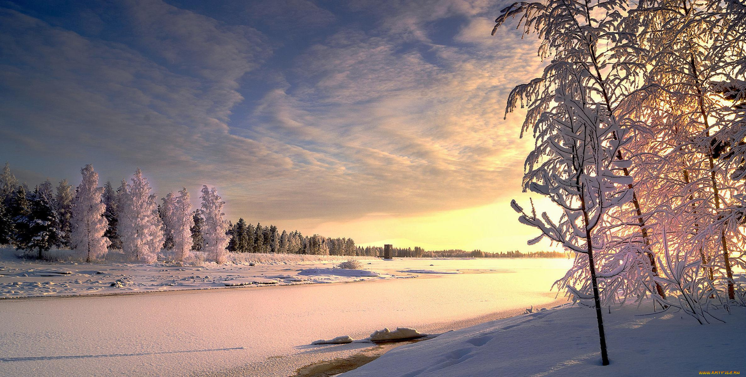 природа, зима, простор