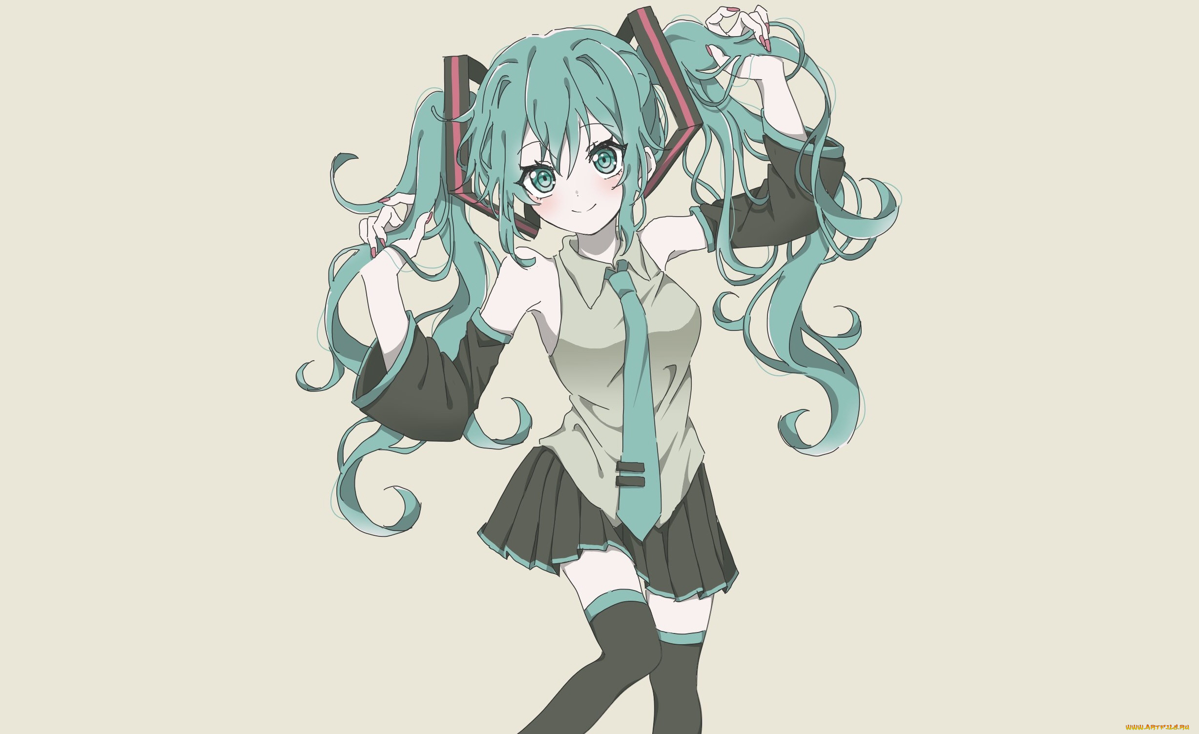 аниме, vocaloid, девочка