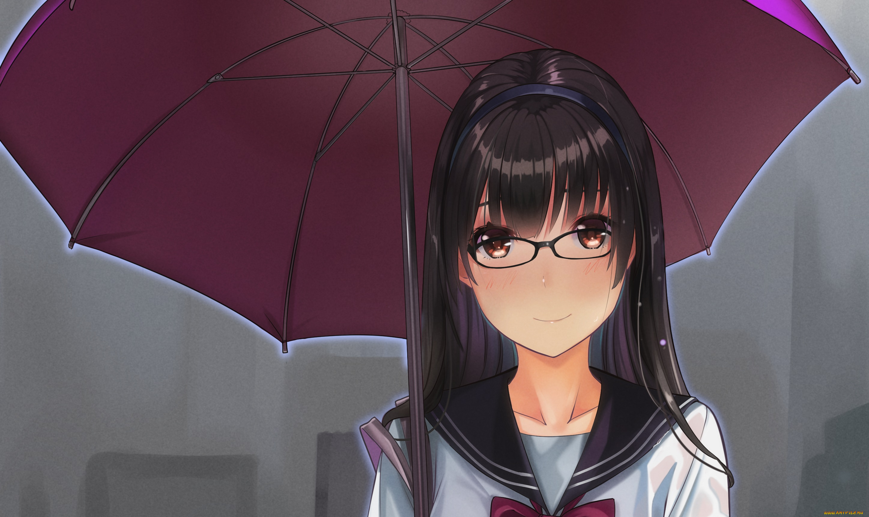 аниме, unknown, , другое, , фон, девушка, взгляд