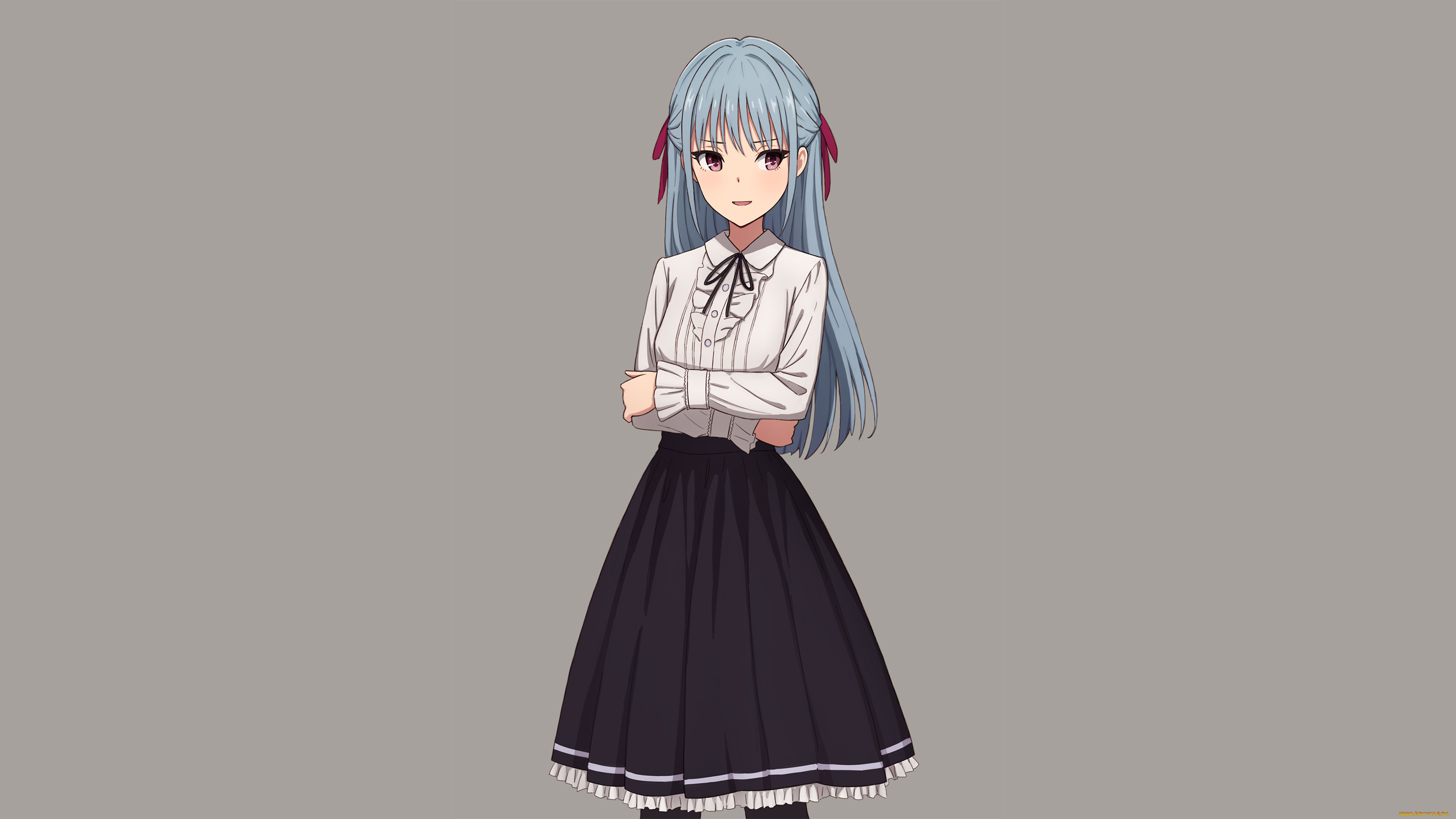 аниме, unknown, , другое, , взгляд, девушка, фон