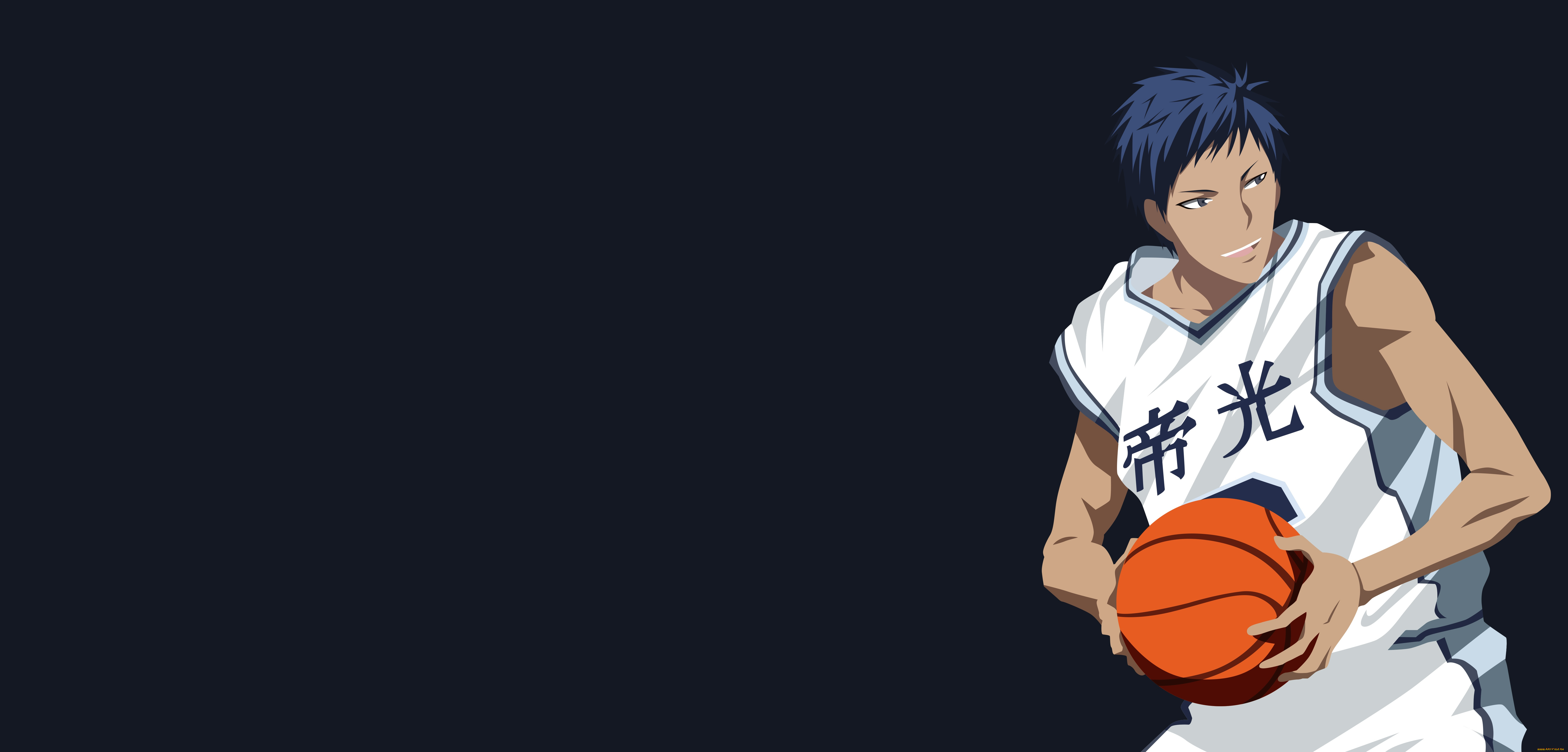 аниме, kuroko, no, baske, мяч, фон, взгляд, парень