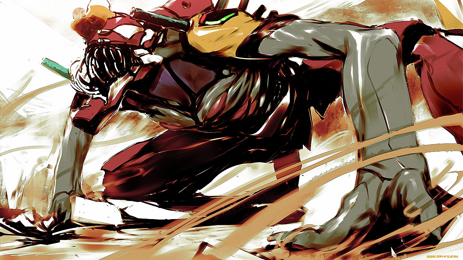 аниме, evangelion, eva, меха, робот