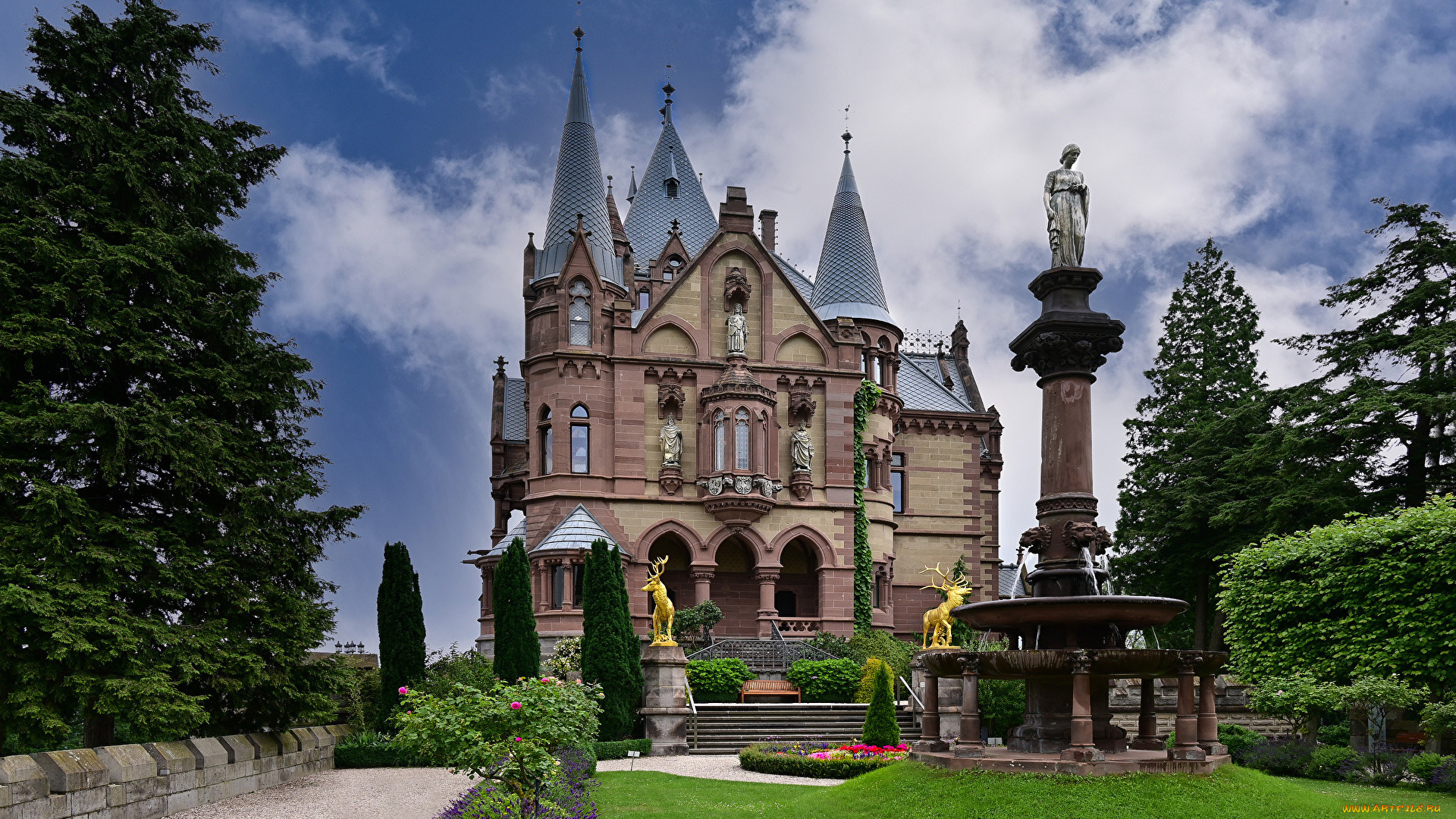drachenburg, castle, города, замки, германии, drachenburg, castle