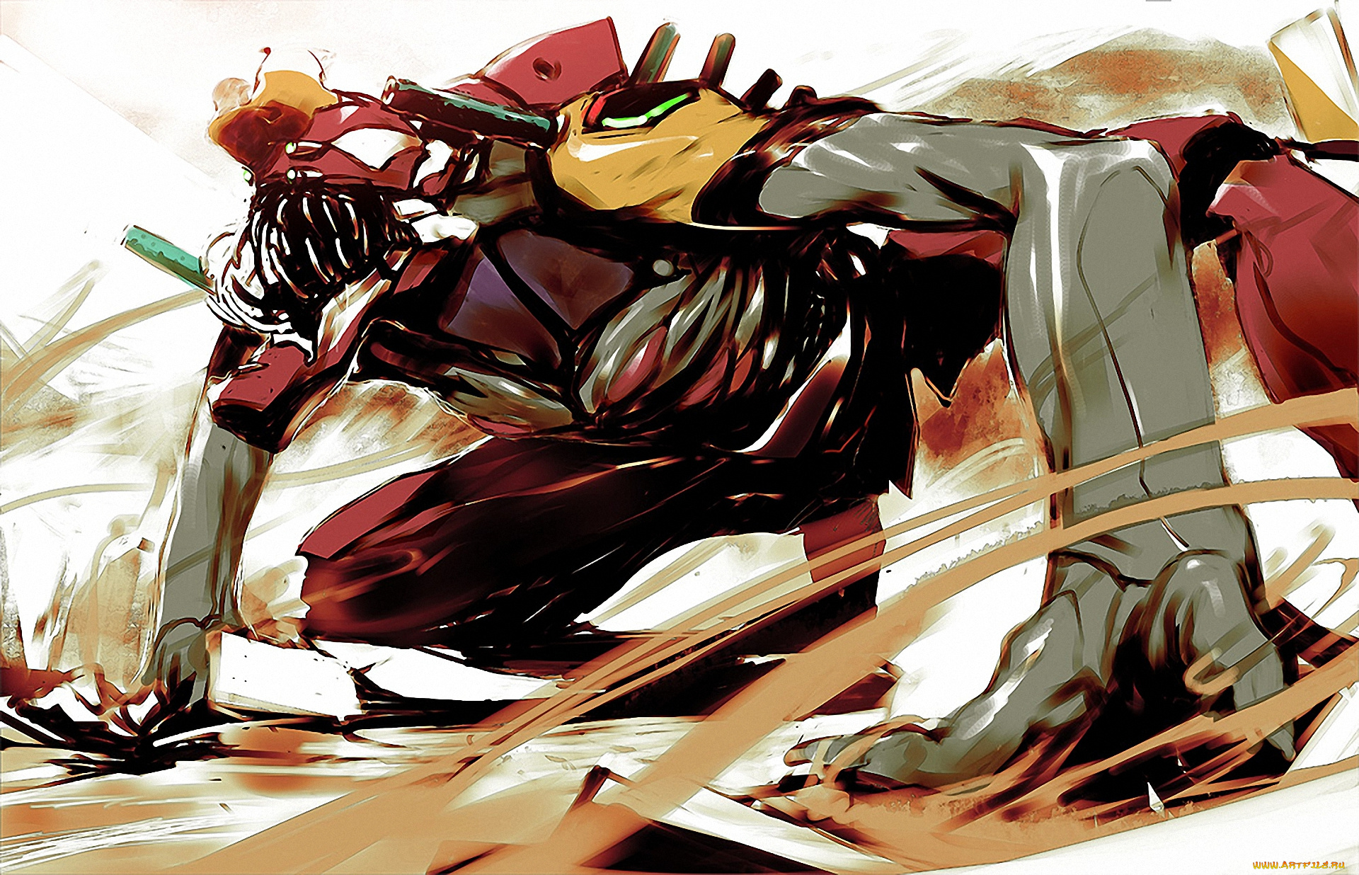 аниме, evangelion, eva, меха, робот