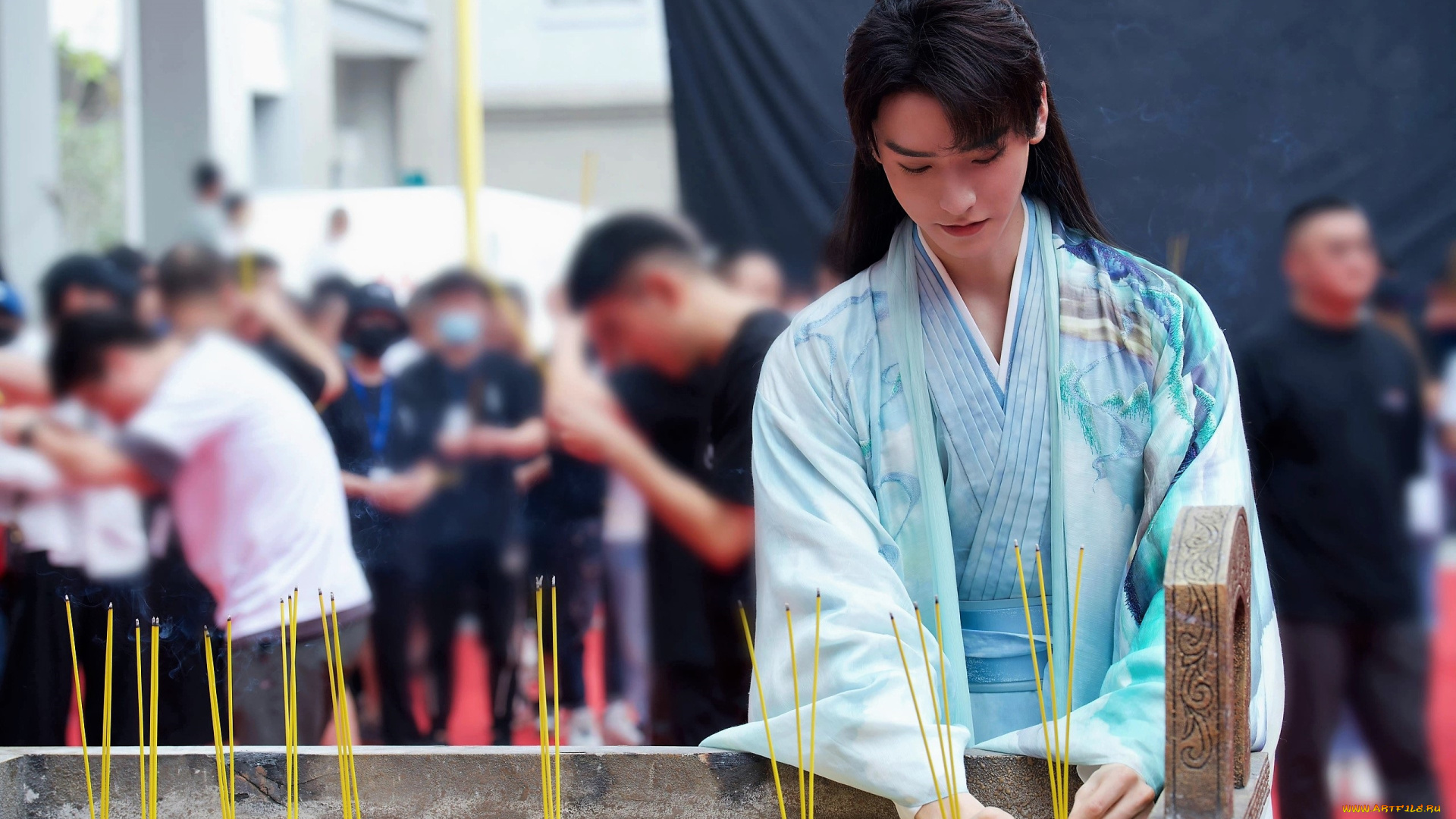 мужчины, gong, jun, |, simon, gong, актер, костюм, свечи, люди