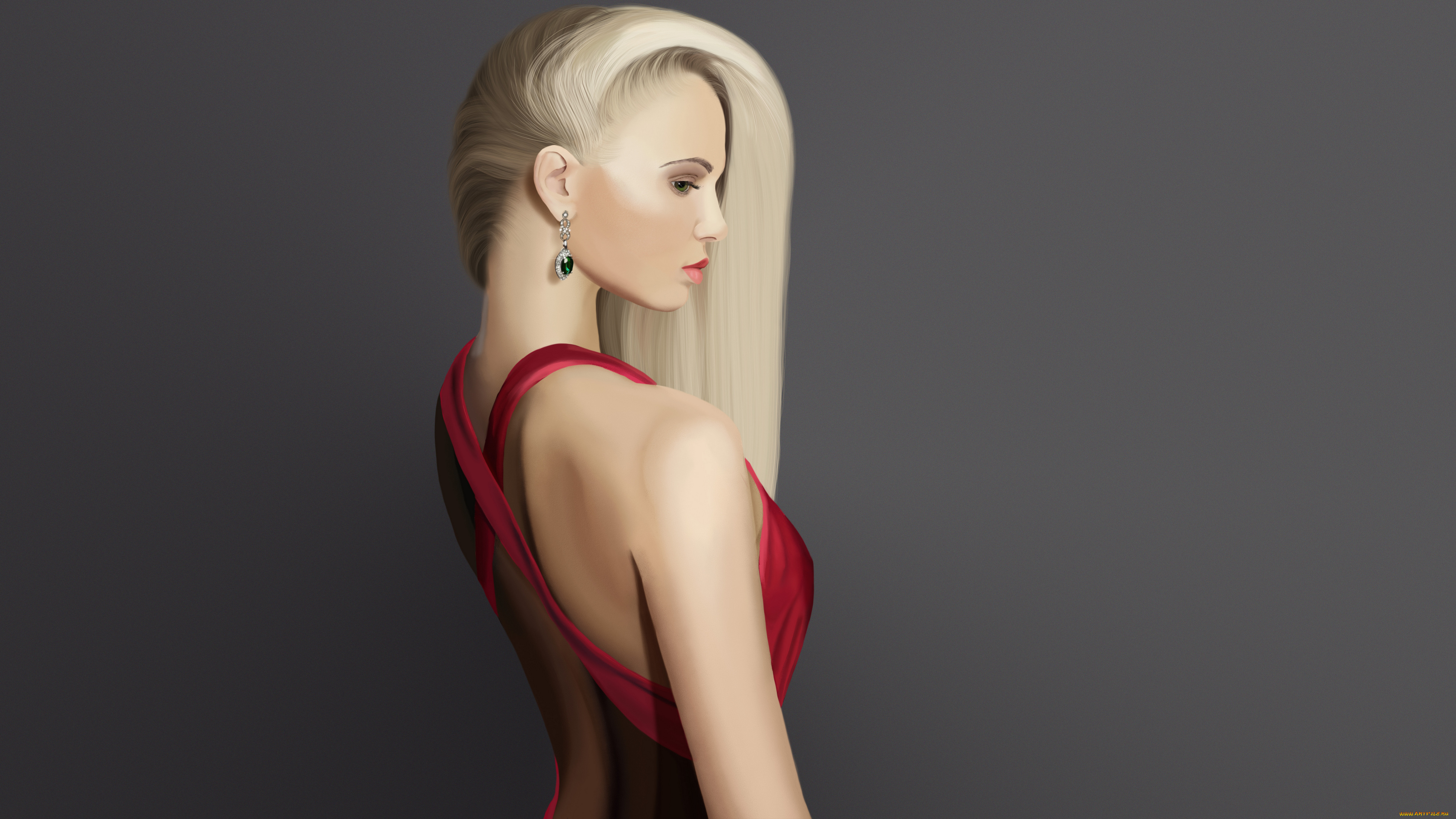 рисованное, люди, модель, женщины, цифровое, искусство, рисунок, цифровая, живопись, иллюстрация