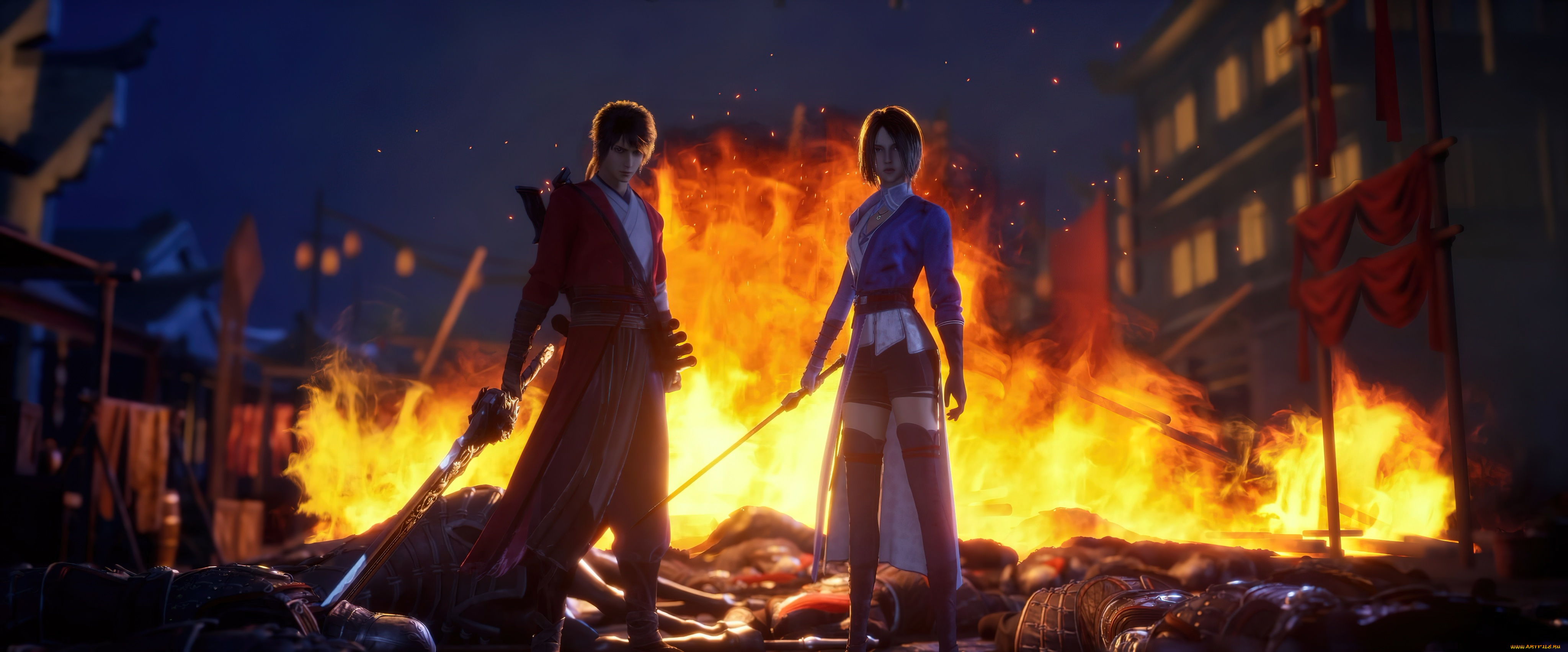 аниме, hua, jianghu, , ling, zhu, hua, jianghu, ling, zhu