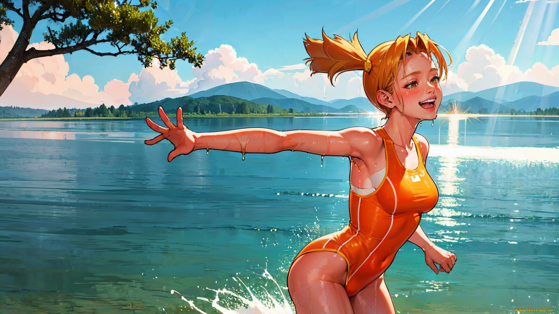 аниме, пейзажи, , природа, нейросети, графика, нейроарт, ai, art, нейронные, сети, рисунки, нейро, искусство