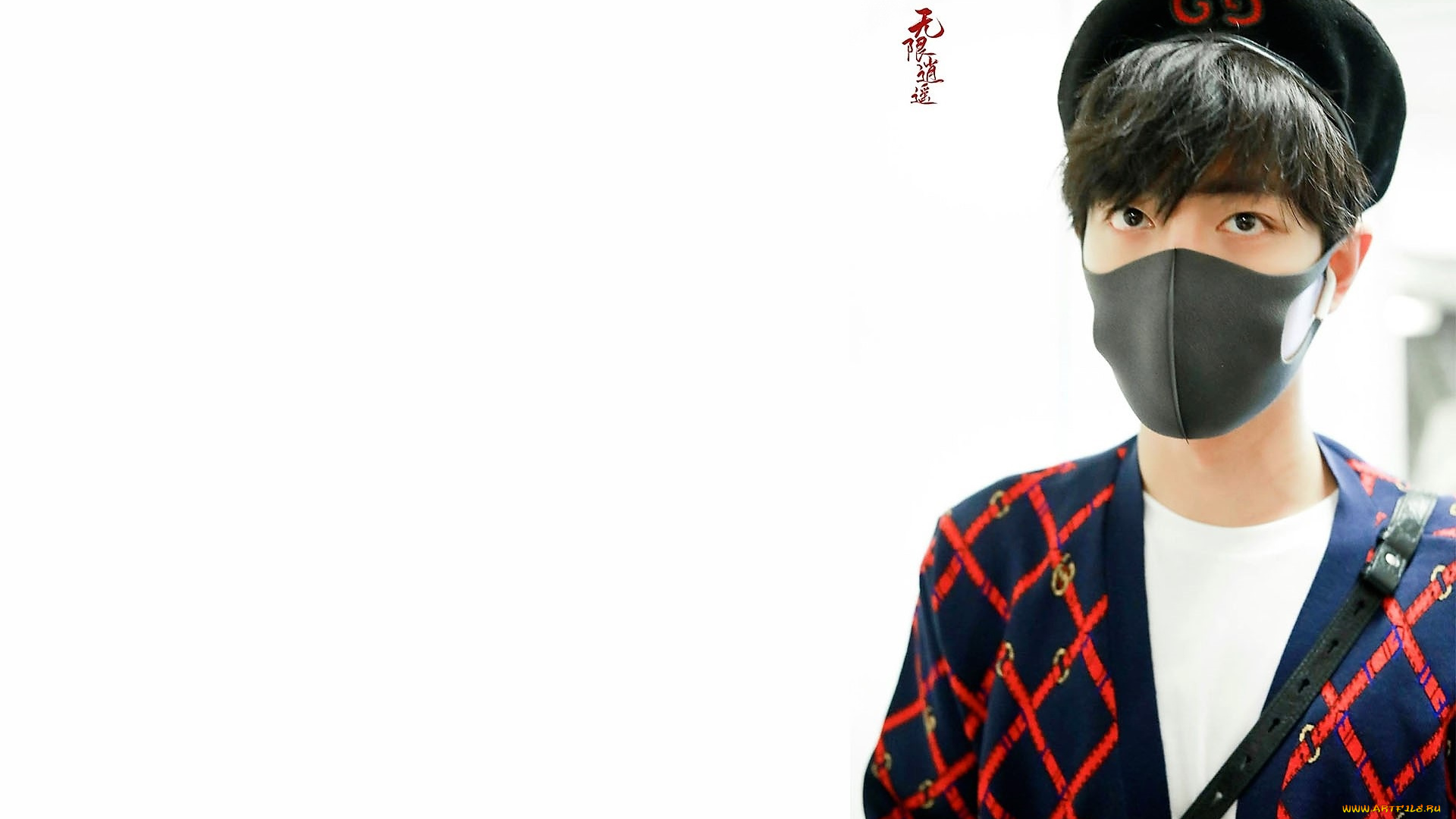 мужчины, xiao, zhan, актер, берет, маска, кофта