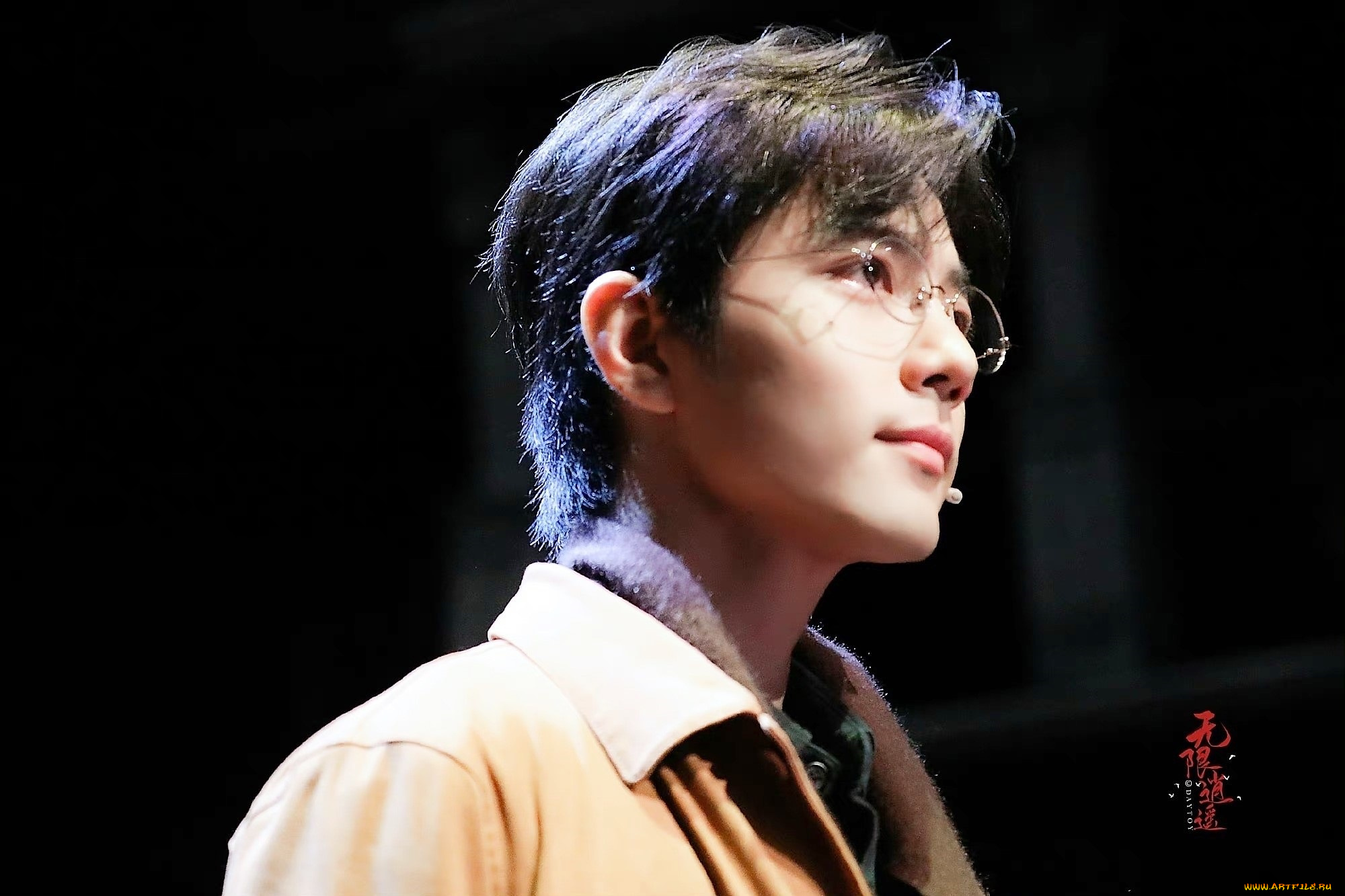 мужчины, xiao, zhan, актер, лицо, очки