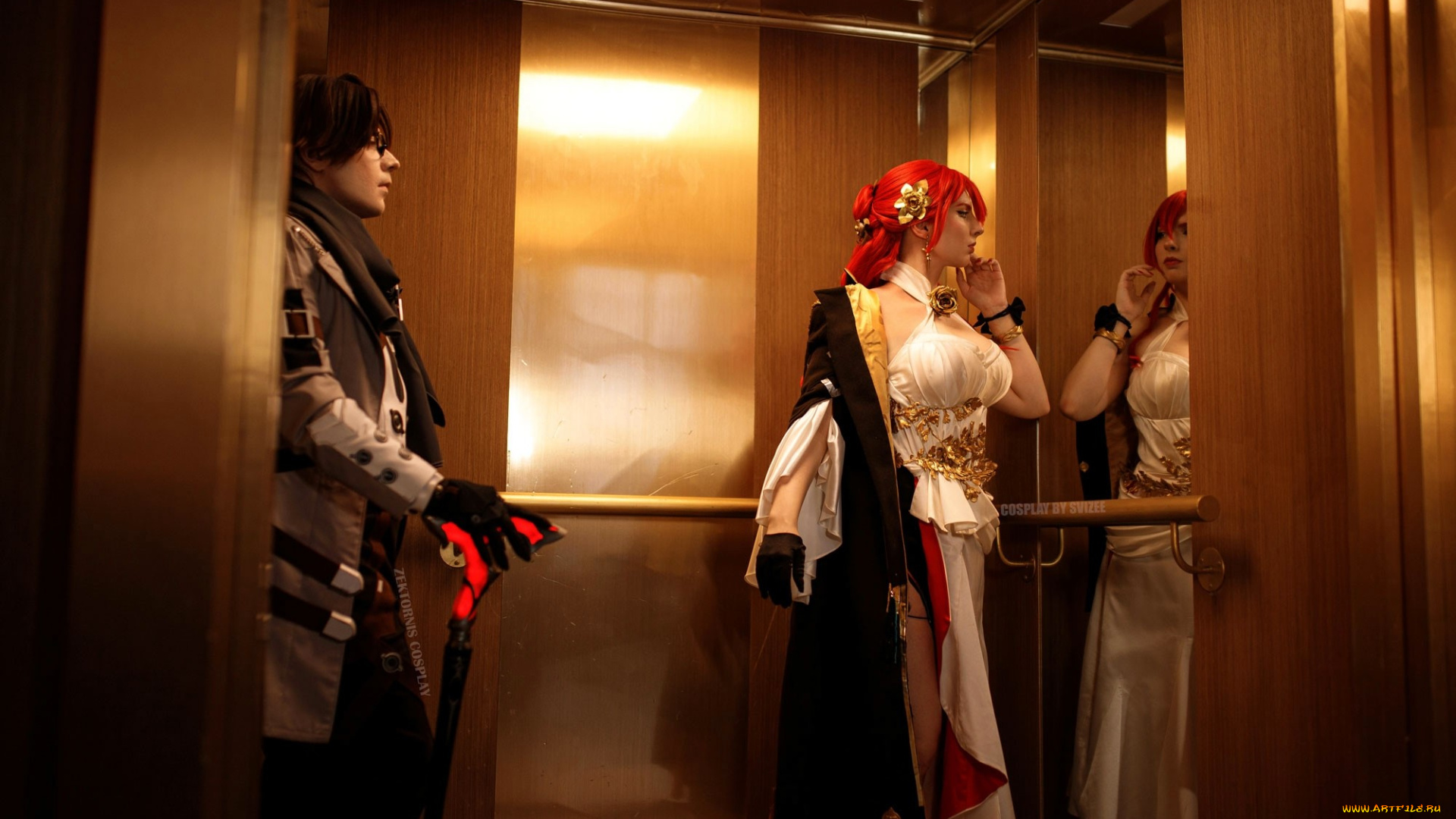 svizee, разное, мужчина, женщина, образы, косплей, наряды, костюмы, пара, очки, лифт