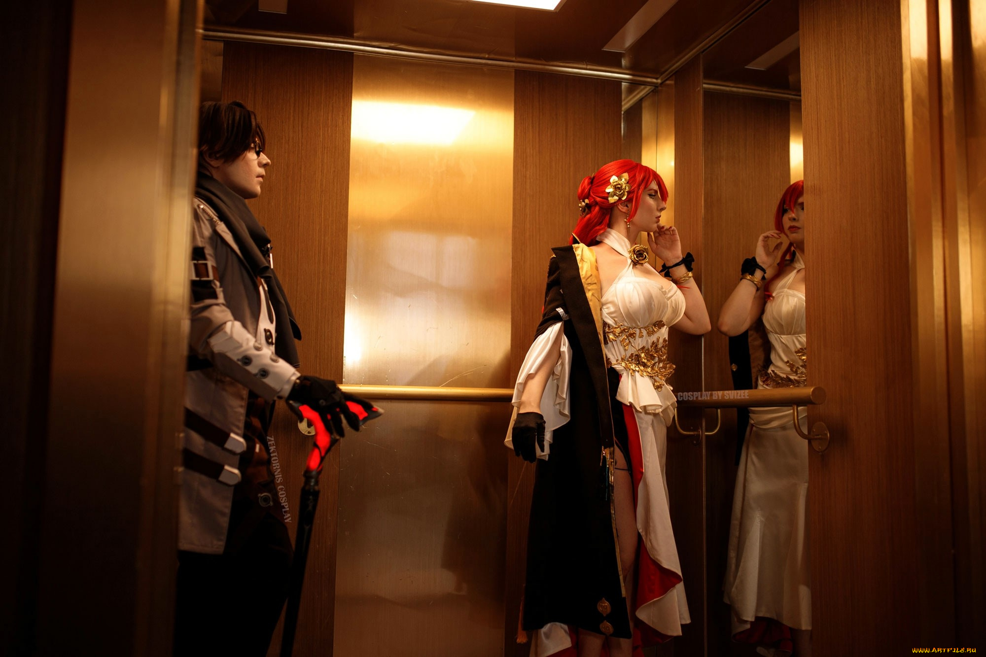 svizee, разное, мужчина, женщина, образы, косплей, наряды, костюмы, пара, очки, лифт