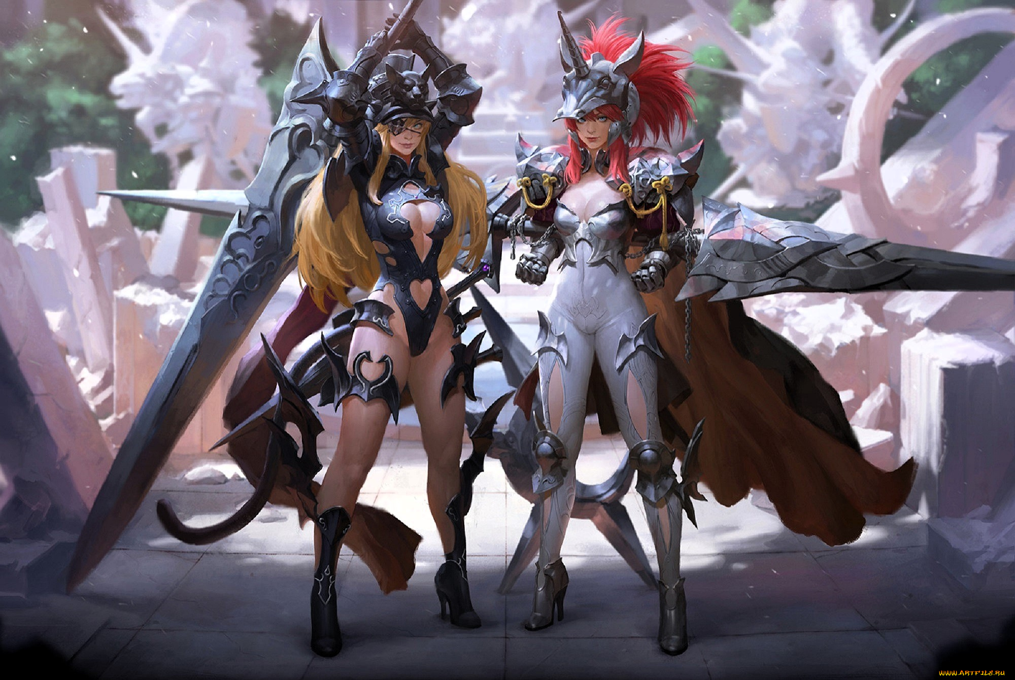 видео, игры, ---другое, девушки, персонажи, хвост, оружие